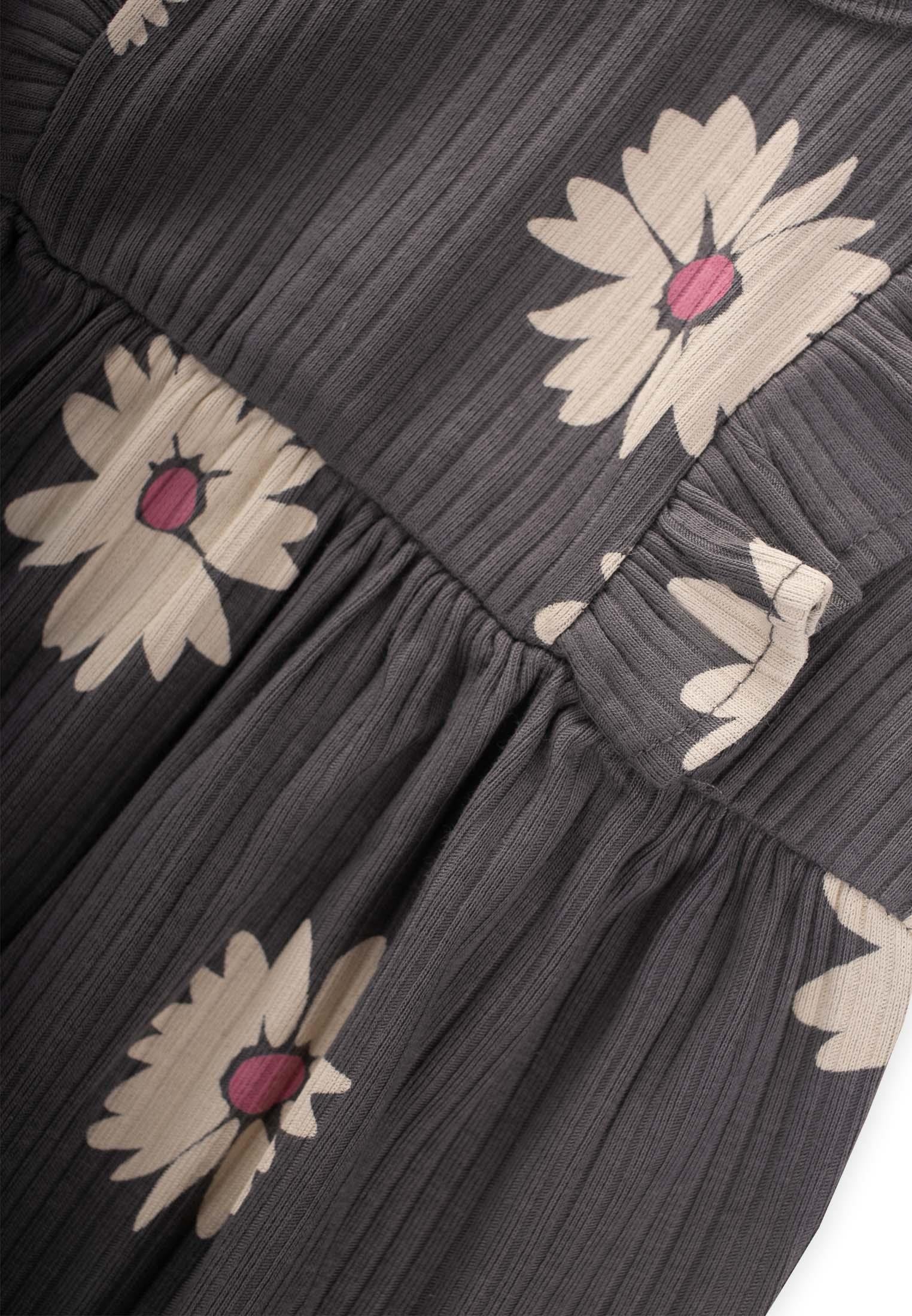 CigitDesenli Fitilli Tulum 0-3 Yaş GRİ