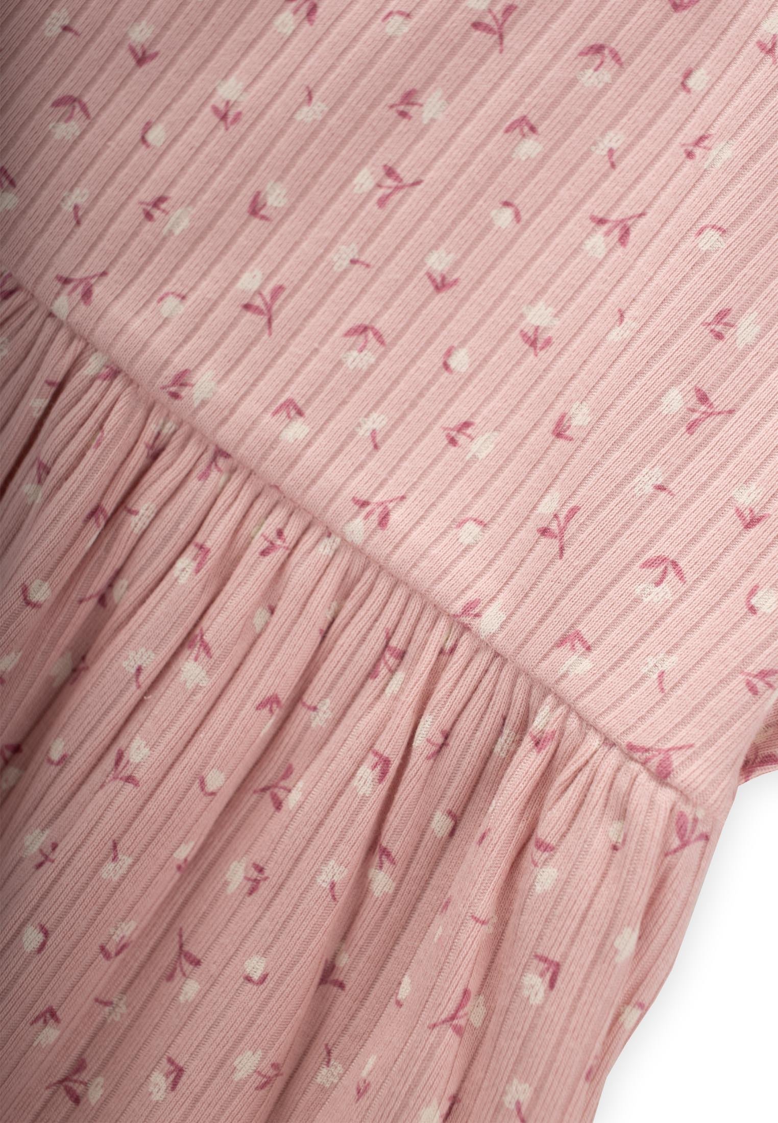 CigitDesenli Fitilli Tunik Takım 1-8 Yaş PUDRA PEMBE