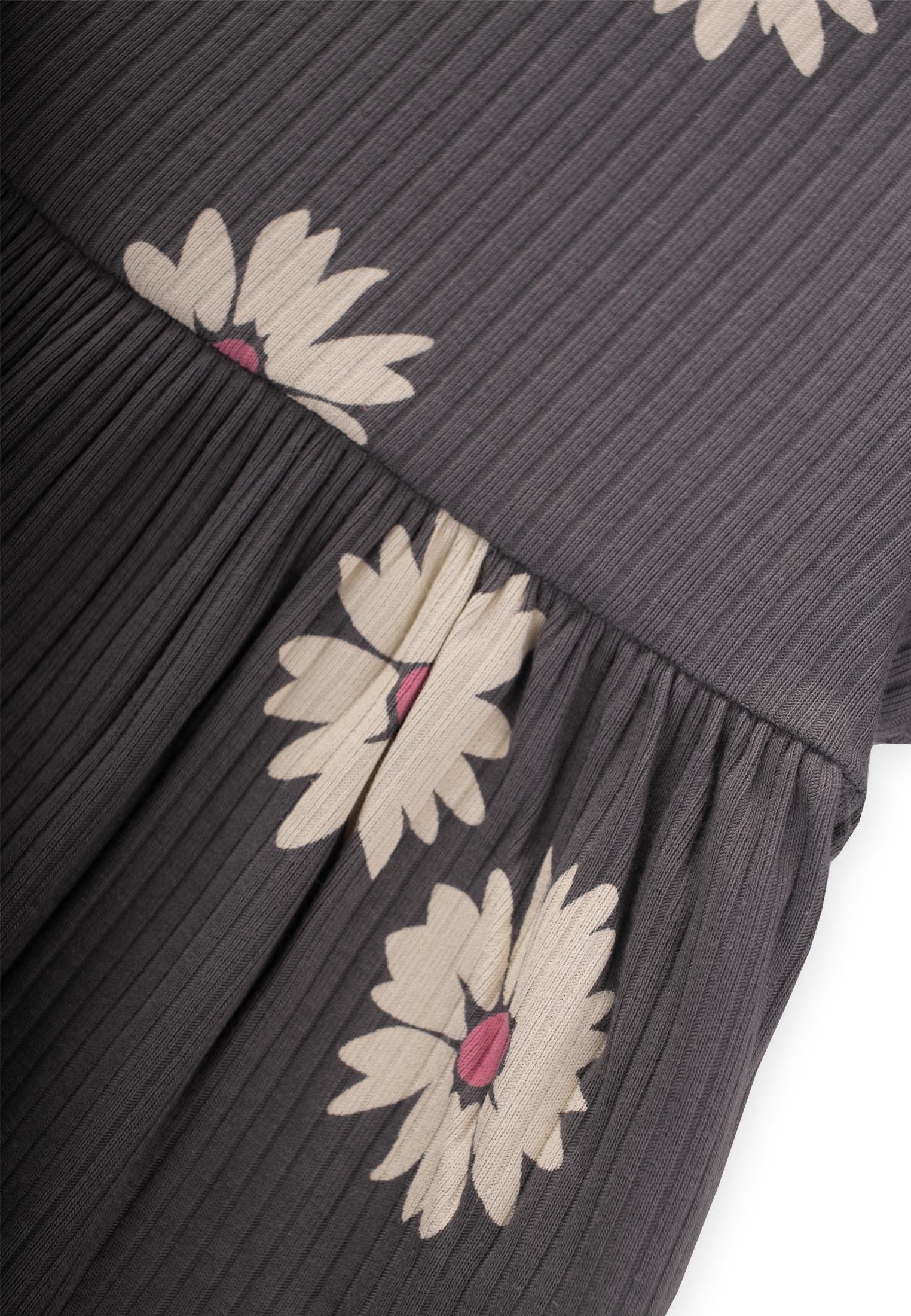 CigitDesenli Fitilli Tunik Takım 1-8 Yaş GRİ