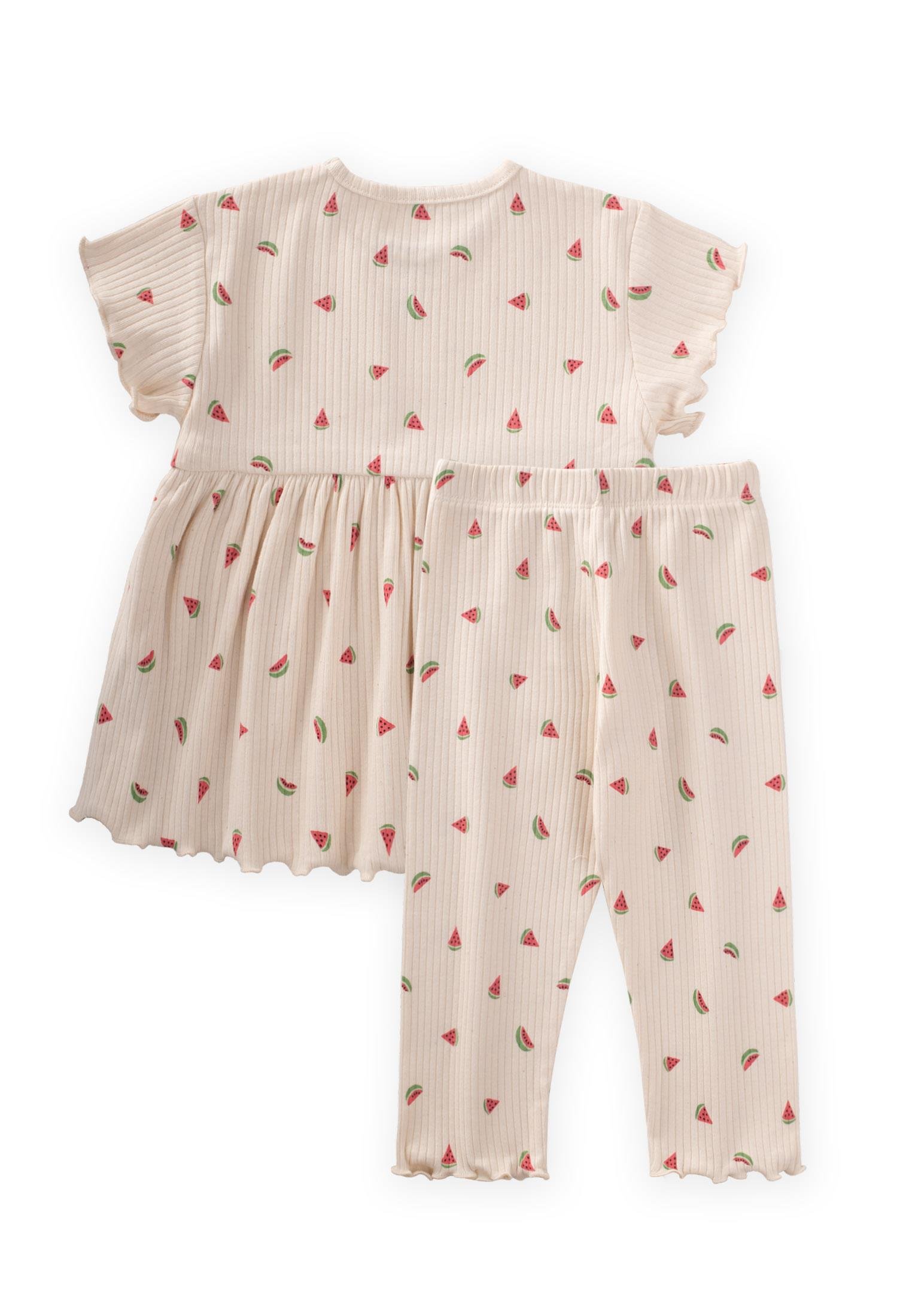 CigitDesenli Fitilli Tunik Takım 1-8 Yaş A. BEJ