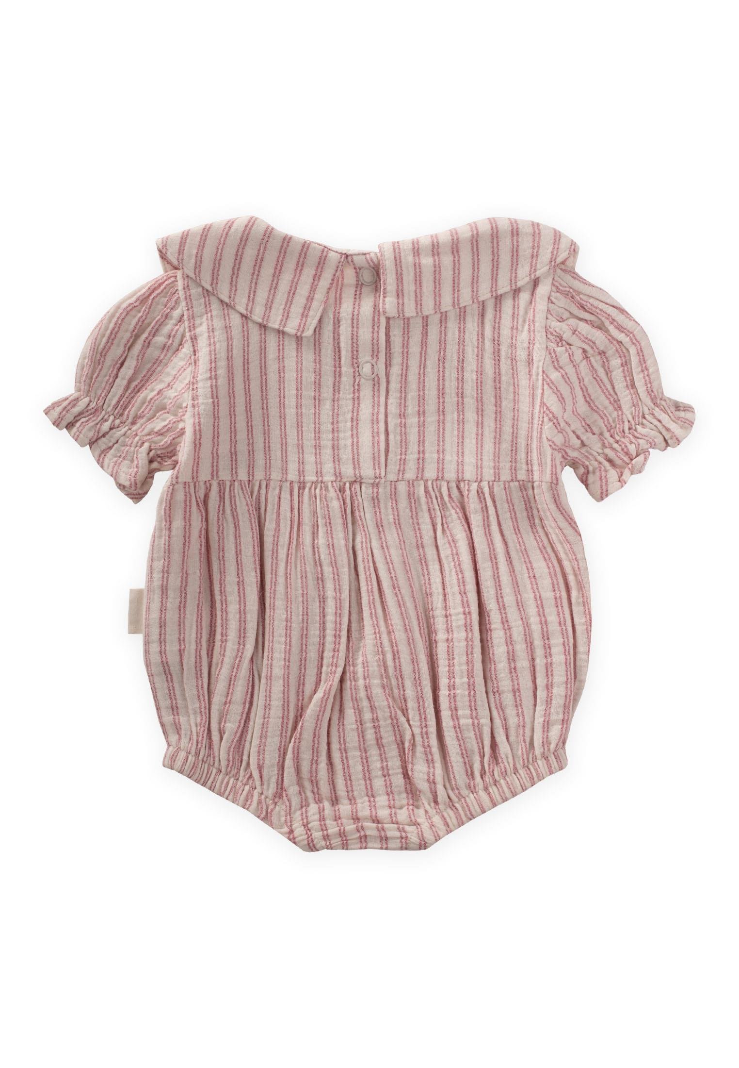 CigitÇizgili Yakalı Müslin Zıbın 0-2 Yaş FUŞYA ÇİZGİLİ