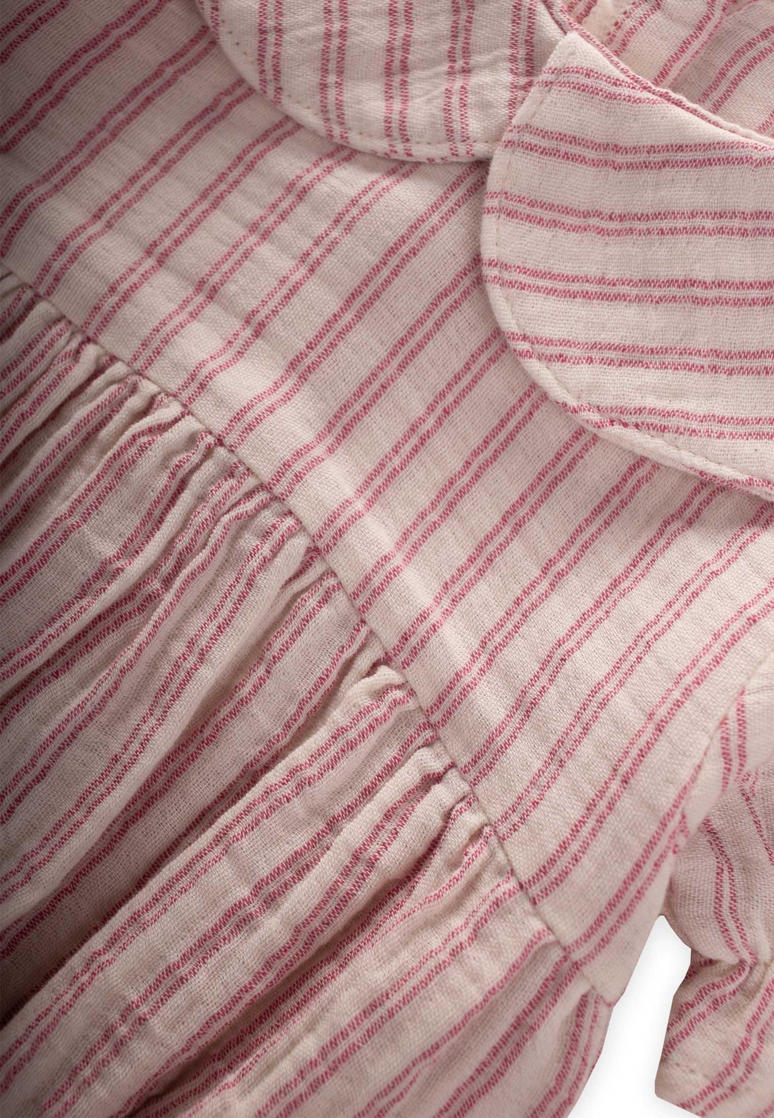 CigitÇizgili Yakalı Müslin Zıbın 0-2 Yaş FUŞYA ÇİZGİLİ