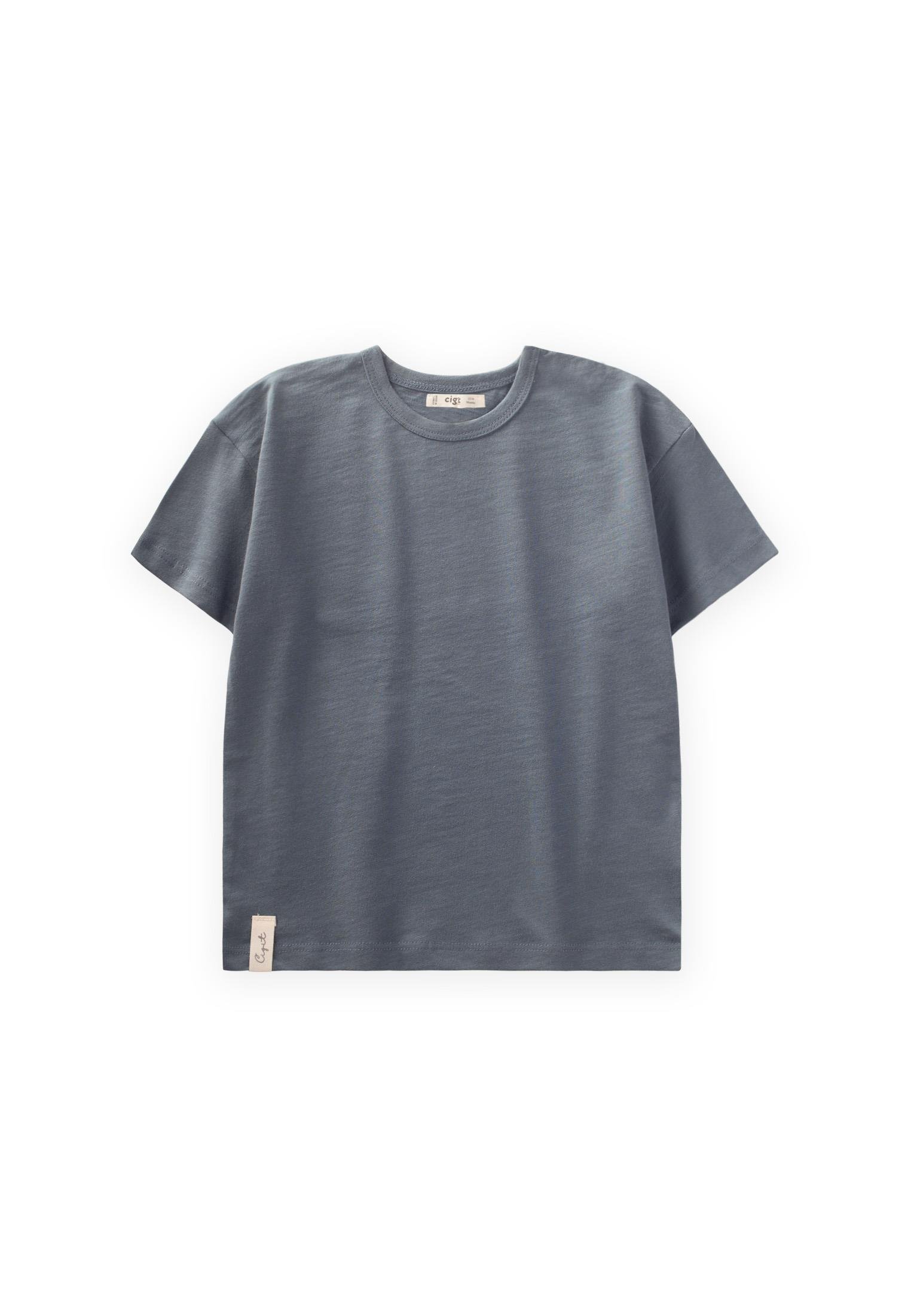 CigitBasic T-Shırt 1-10 Yaş GRİ