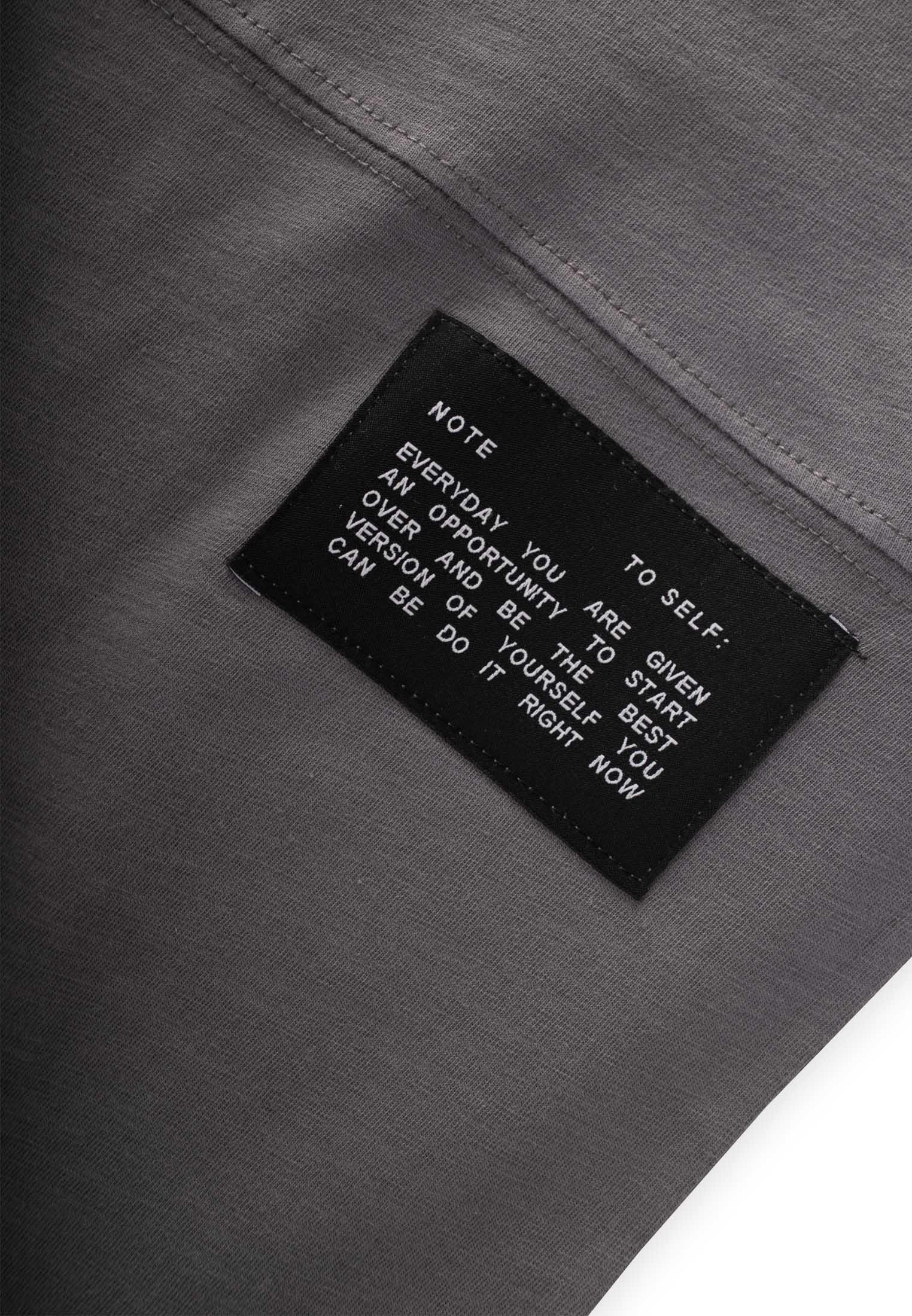 CigitEtiket Detaylı T-Shırt 8-12 Yaş GRİ