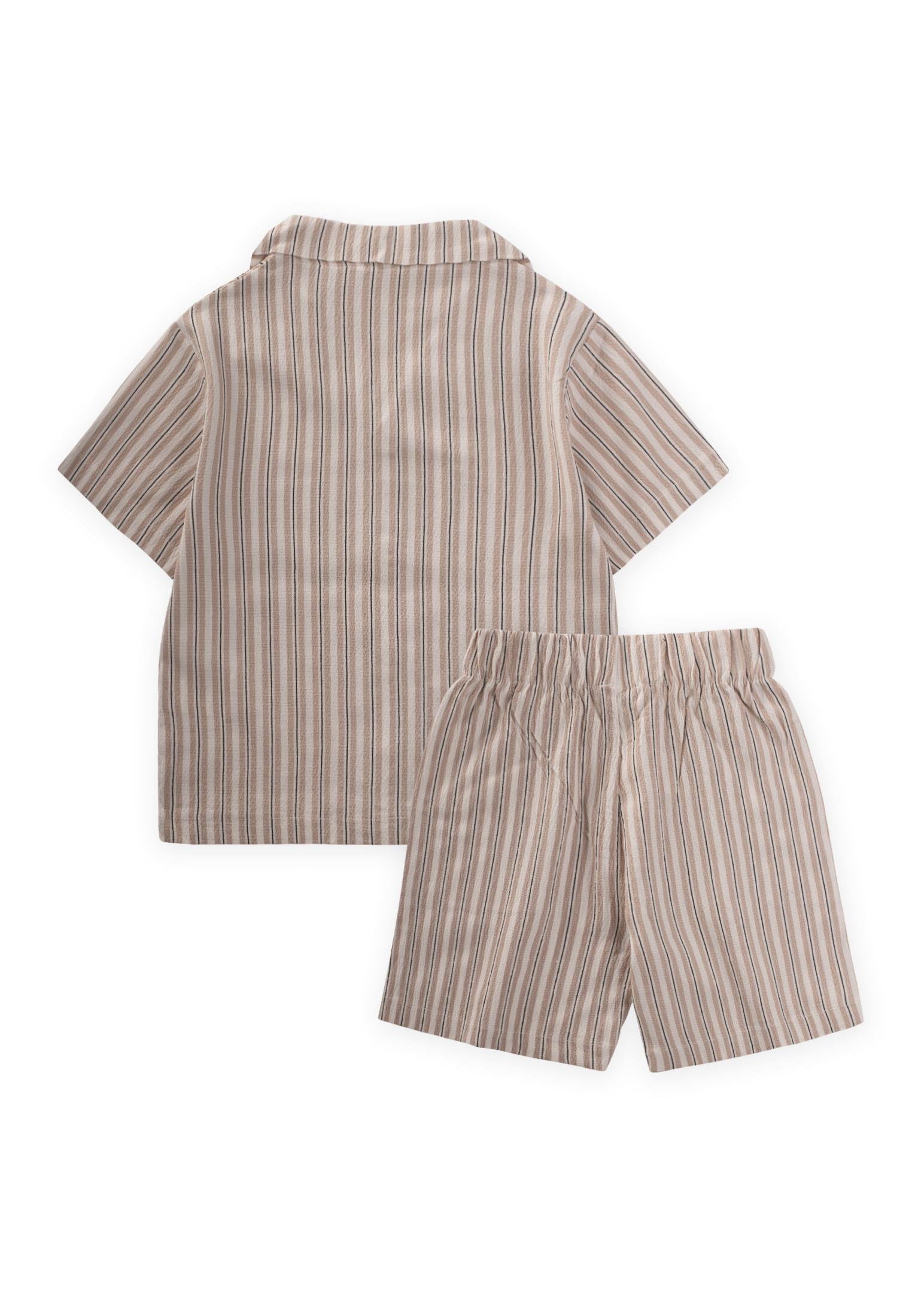 CigitGofre Gömlek Kapri Takım 2-10 Yaş BEJ