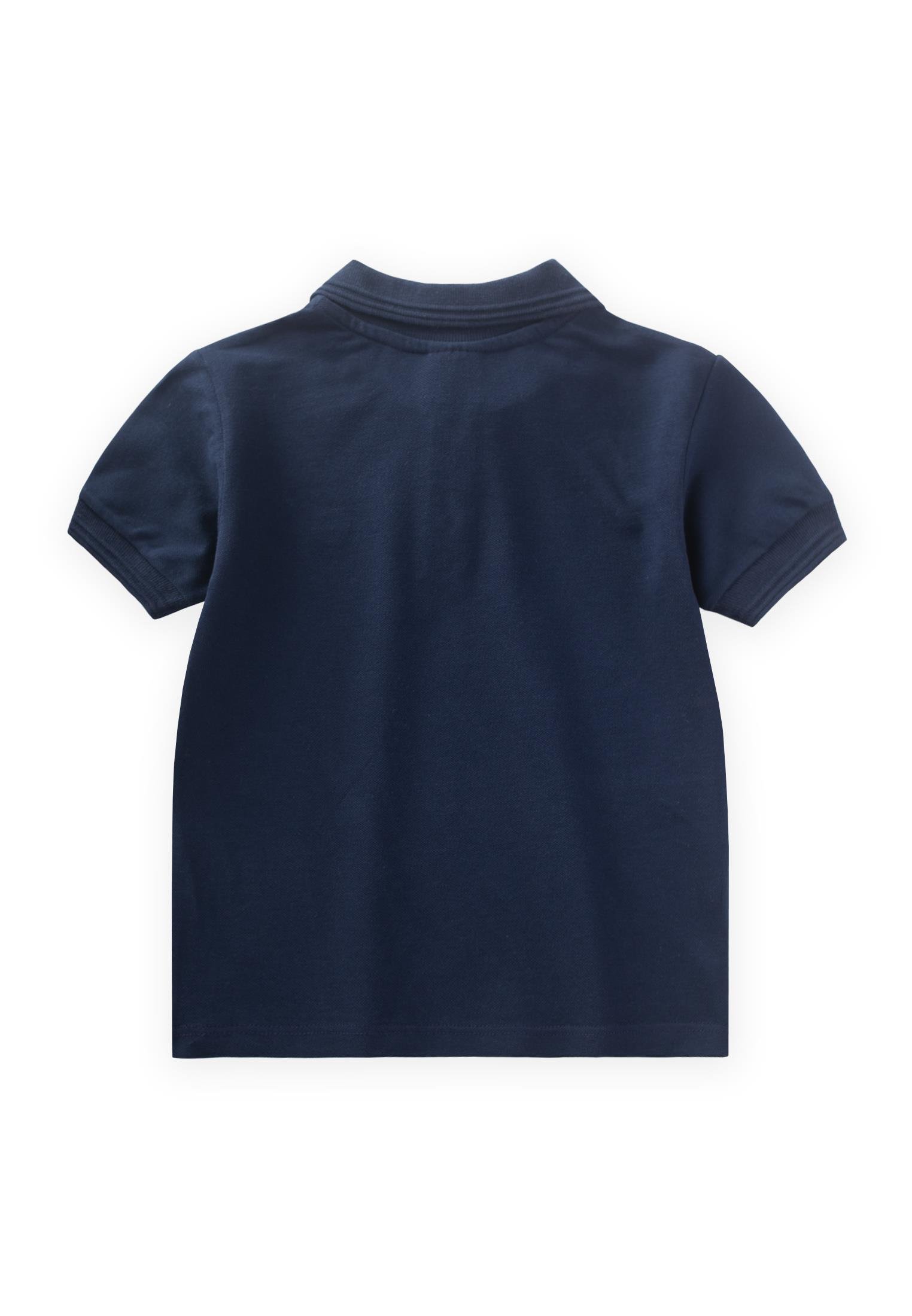 CigitKabartmalı Polo Yaka T-Shırt 2-10 Yaş LACİVERT
