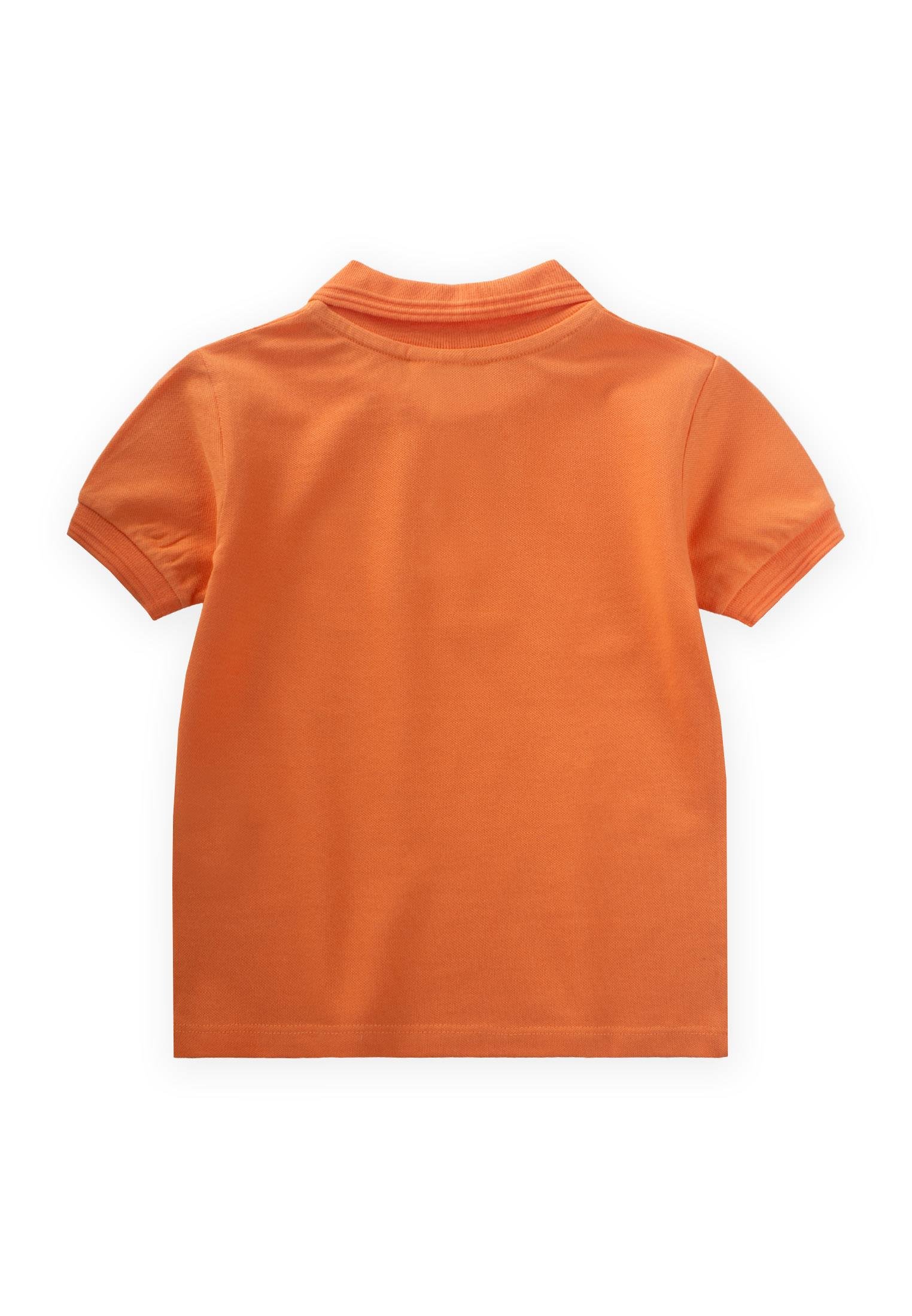 CigitKabartmalı Polo Yaka T-Shırt 2-10 Yaş TURUNCU