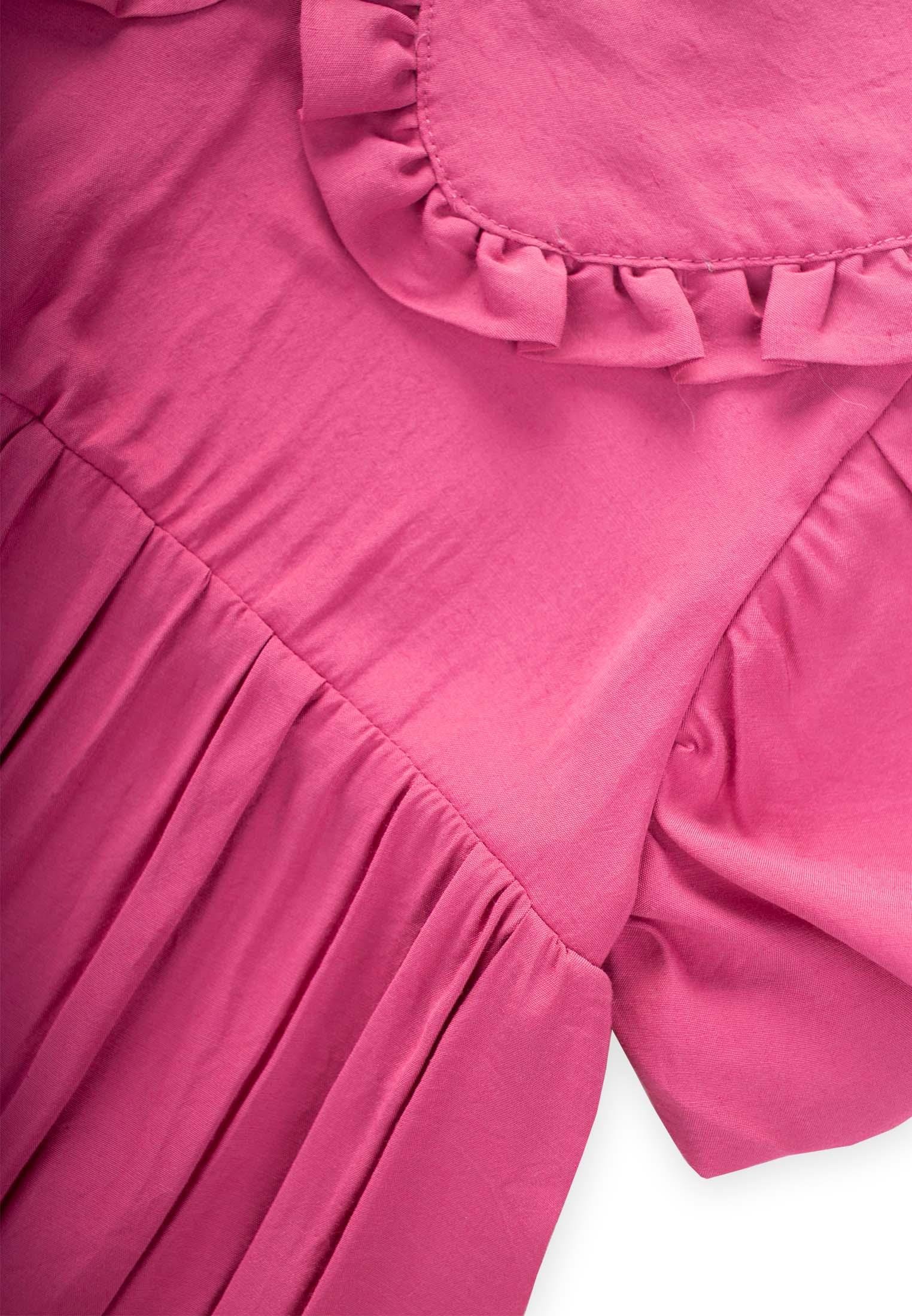 CigitYakalı Modal Elbise 2-10Yaş FUŞYA