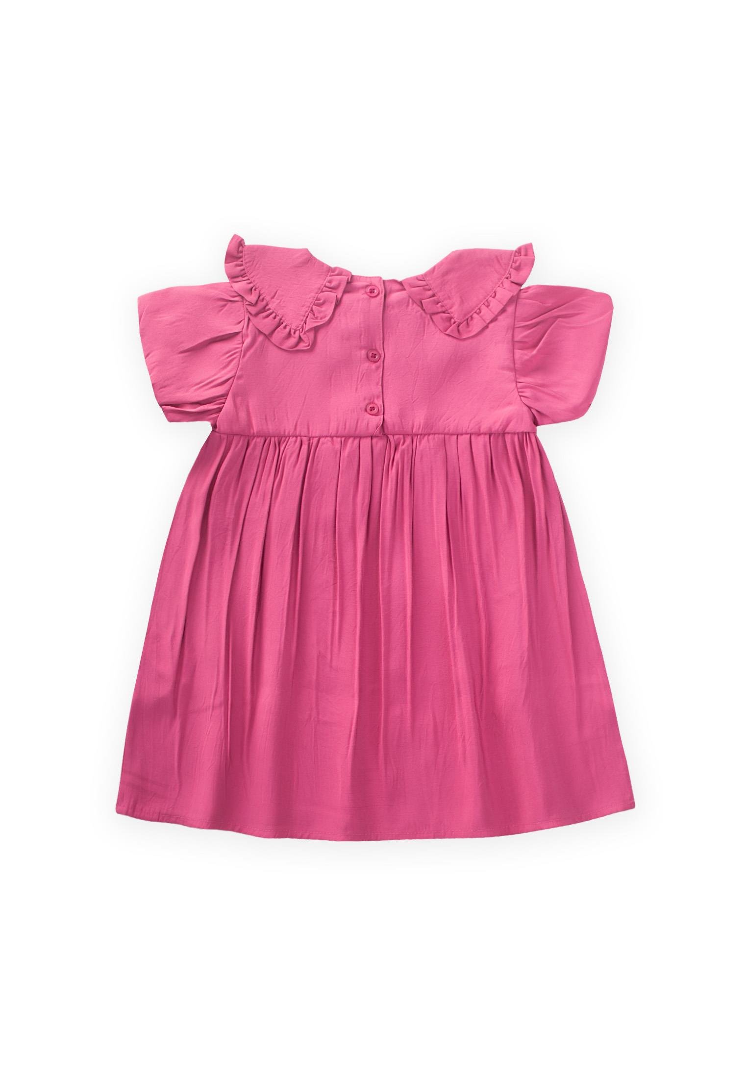 CigitYakalı Modal Elbise 2-10Yaş FUŞYA