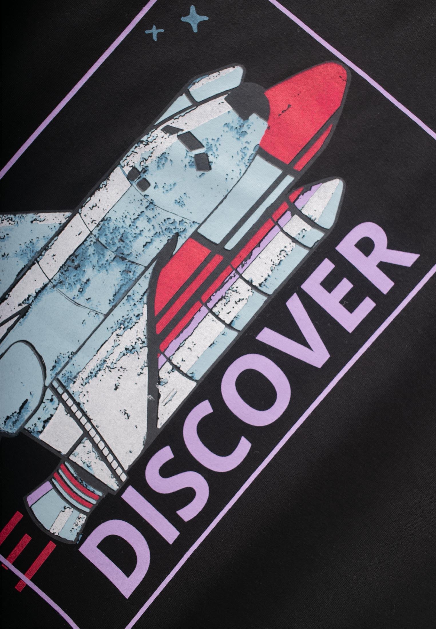 CigitDıscover Baskılı T-Shırt 8-12 Yaş SİYAH