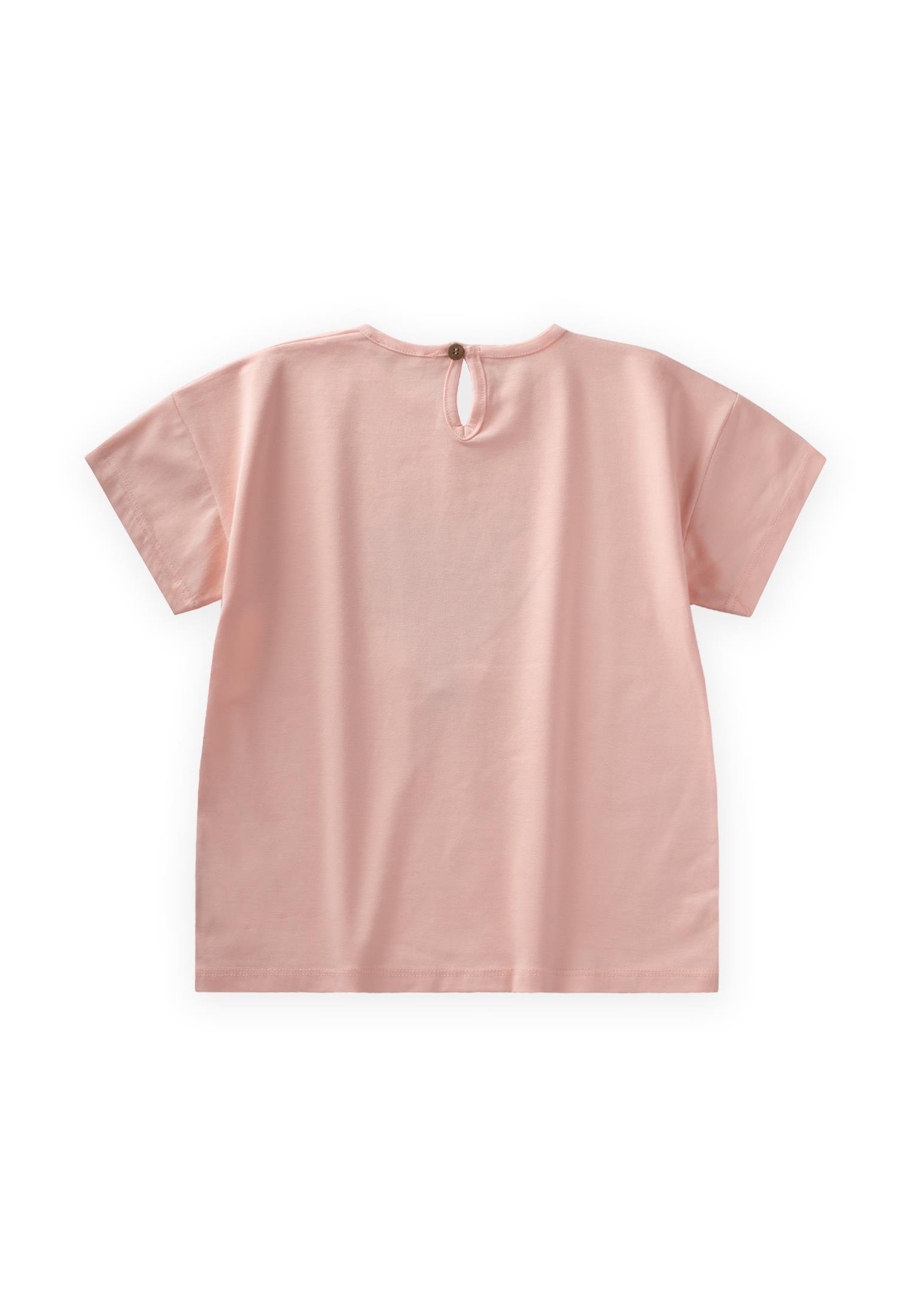 CigitÇiçek Baskılı T-Shırt 8-12 Yaş PUDRA PEMBE