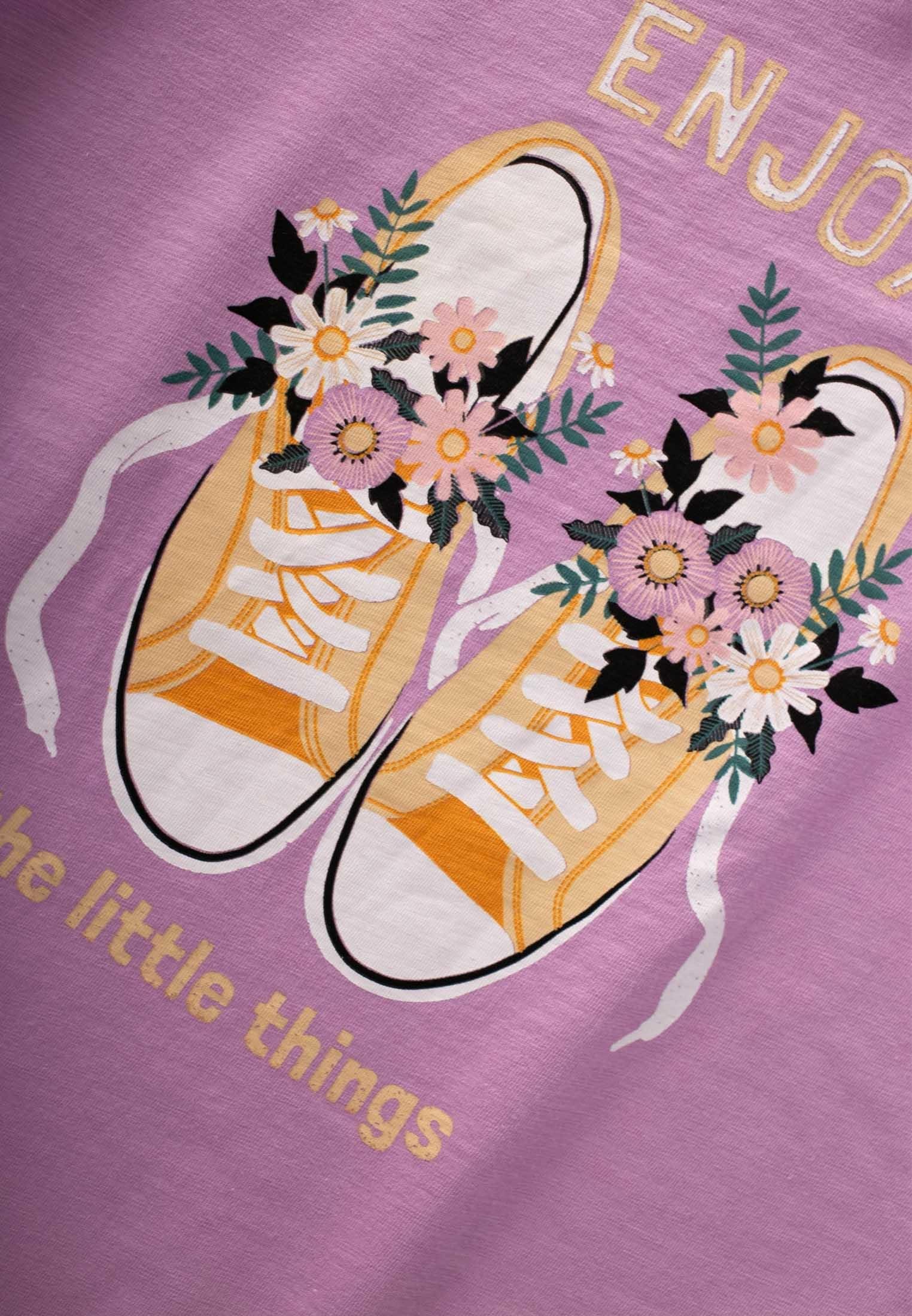 CigitBaskılı T-Shırt 8-12 Yaş LİLA