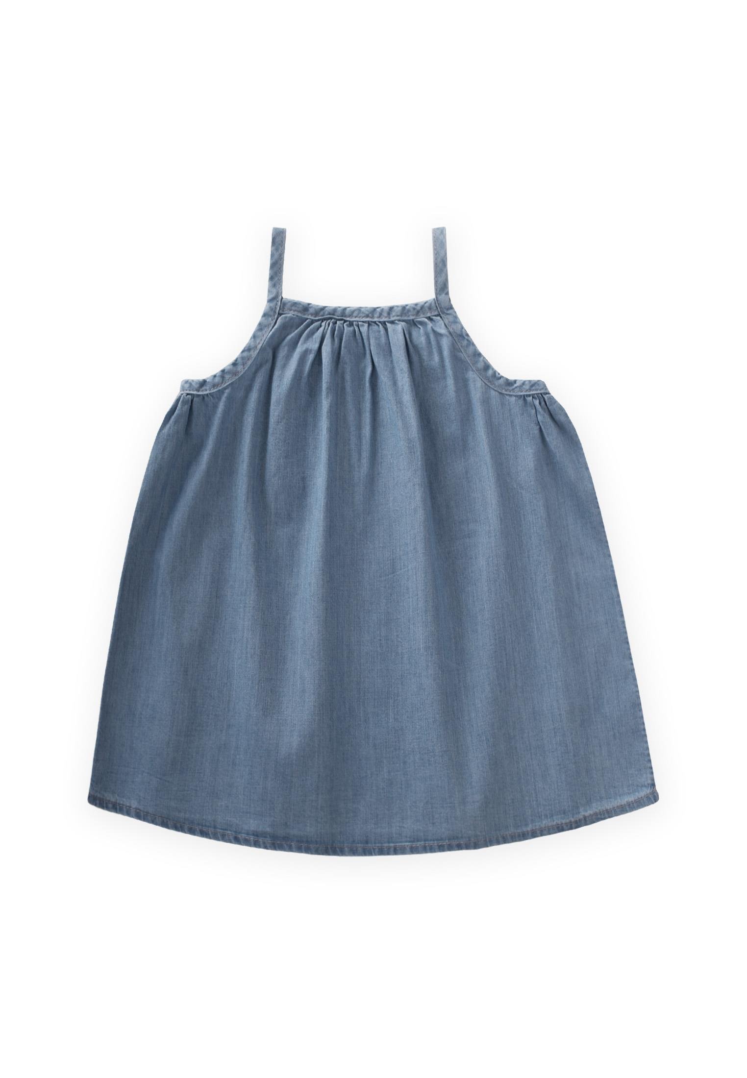 CigitAskılı Elbise 1-7 Yaş MAVİ