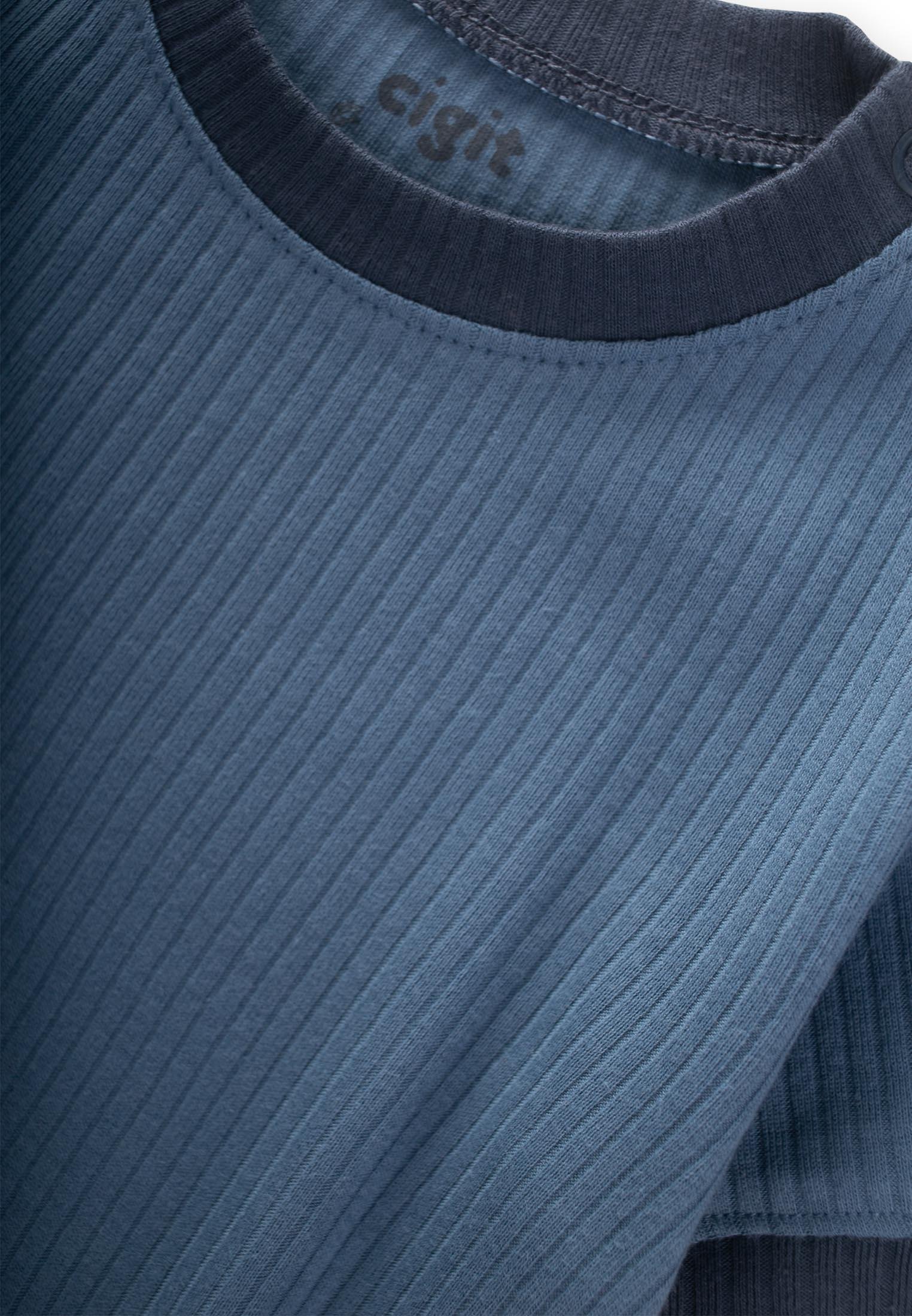 CigitGarnili Fitilli T-Shırt Takım 1-5 Yaş İNDİGO MAVİ