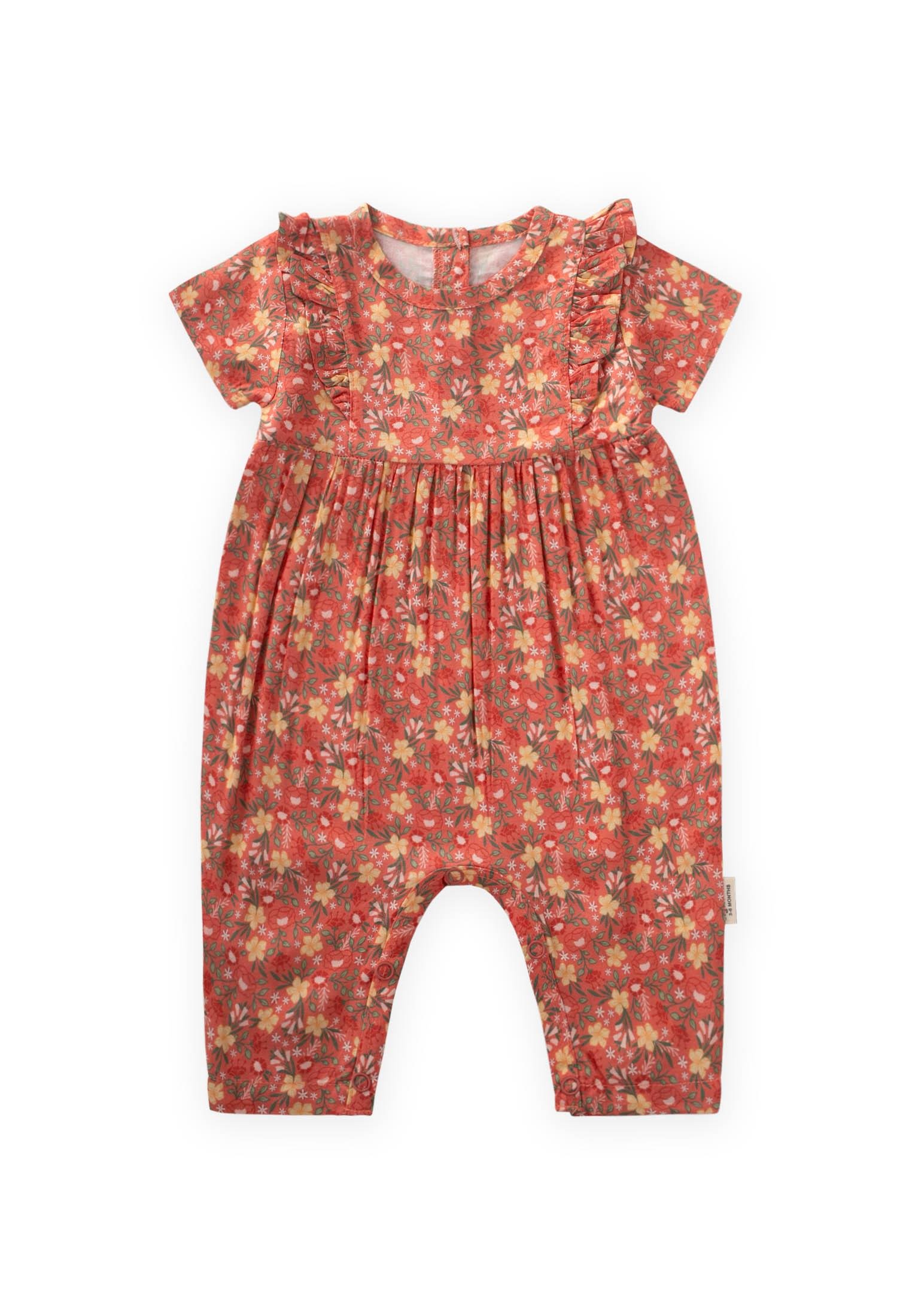 CigitÇiçek Desenli Viskon Tulum 0-3 Yaş YAVRUAĞZI