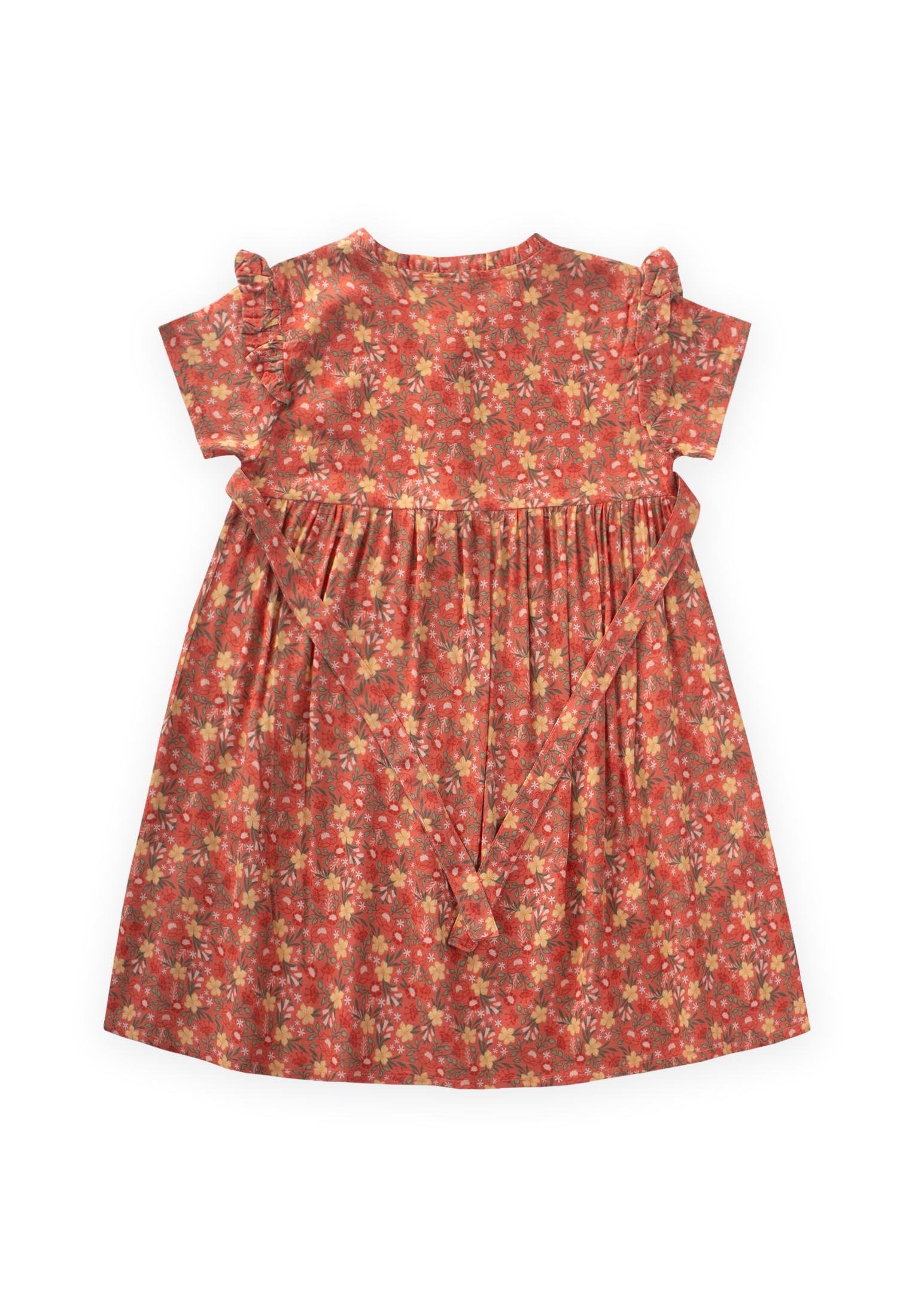 CigitÇiçek Desenli Viskon Elbise 2-10 Yaş YAVRUAĞZI