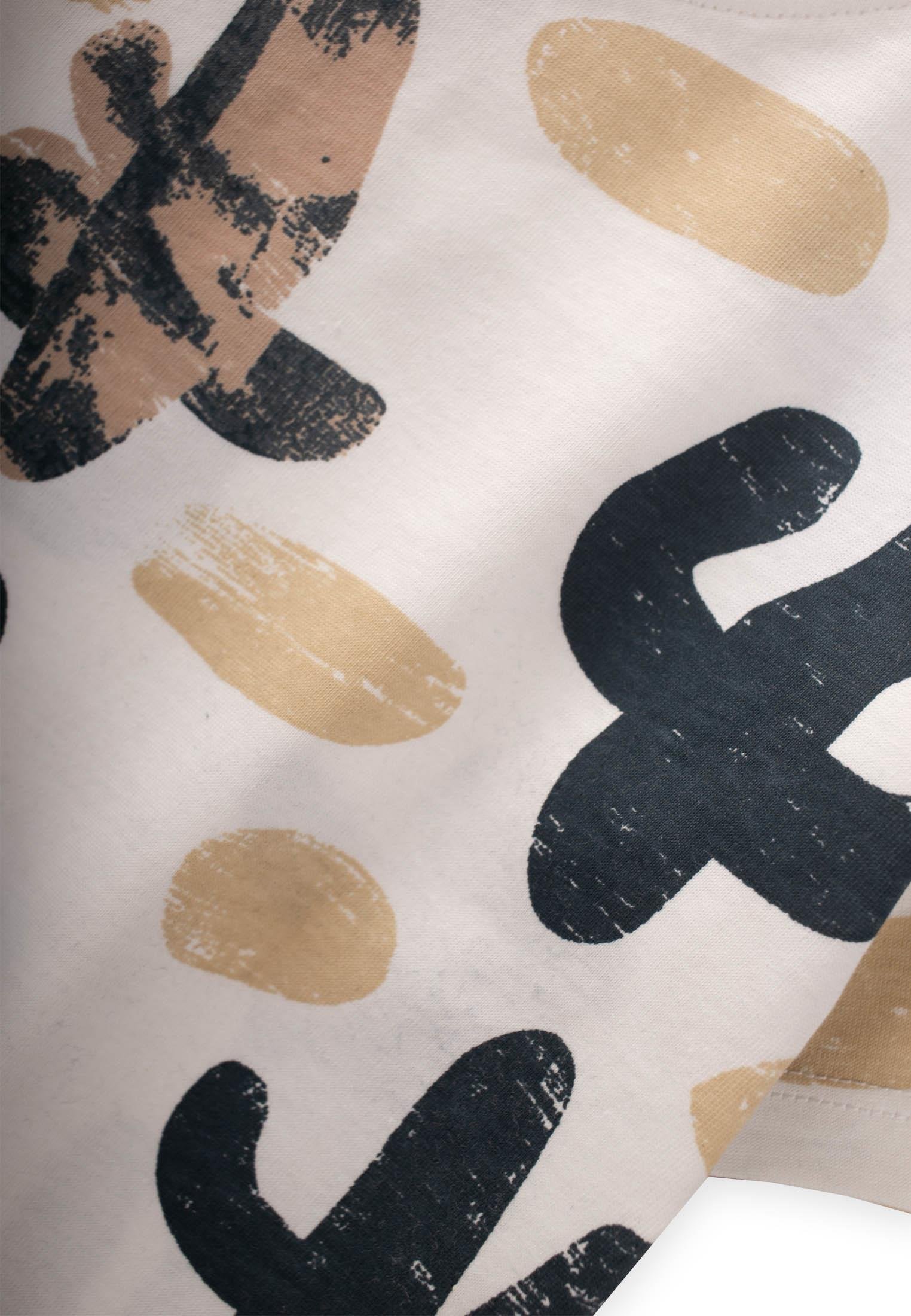 CigitKaktüs Baskılı T-Shırt Takım 2-8 Yaş EKRU