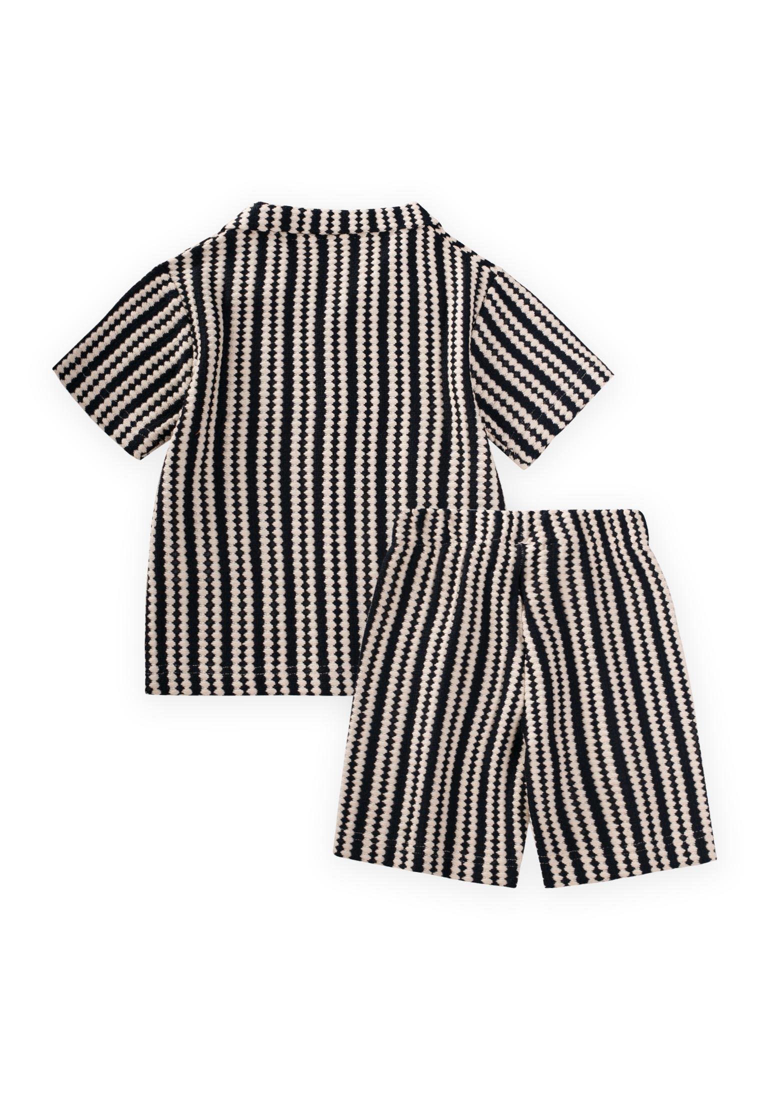 CigitRetro Gömlek Takım 2-8 Yaş LACİVERT