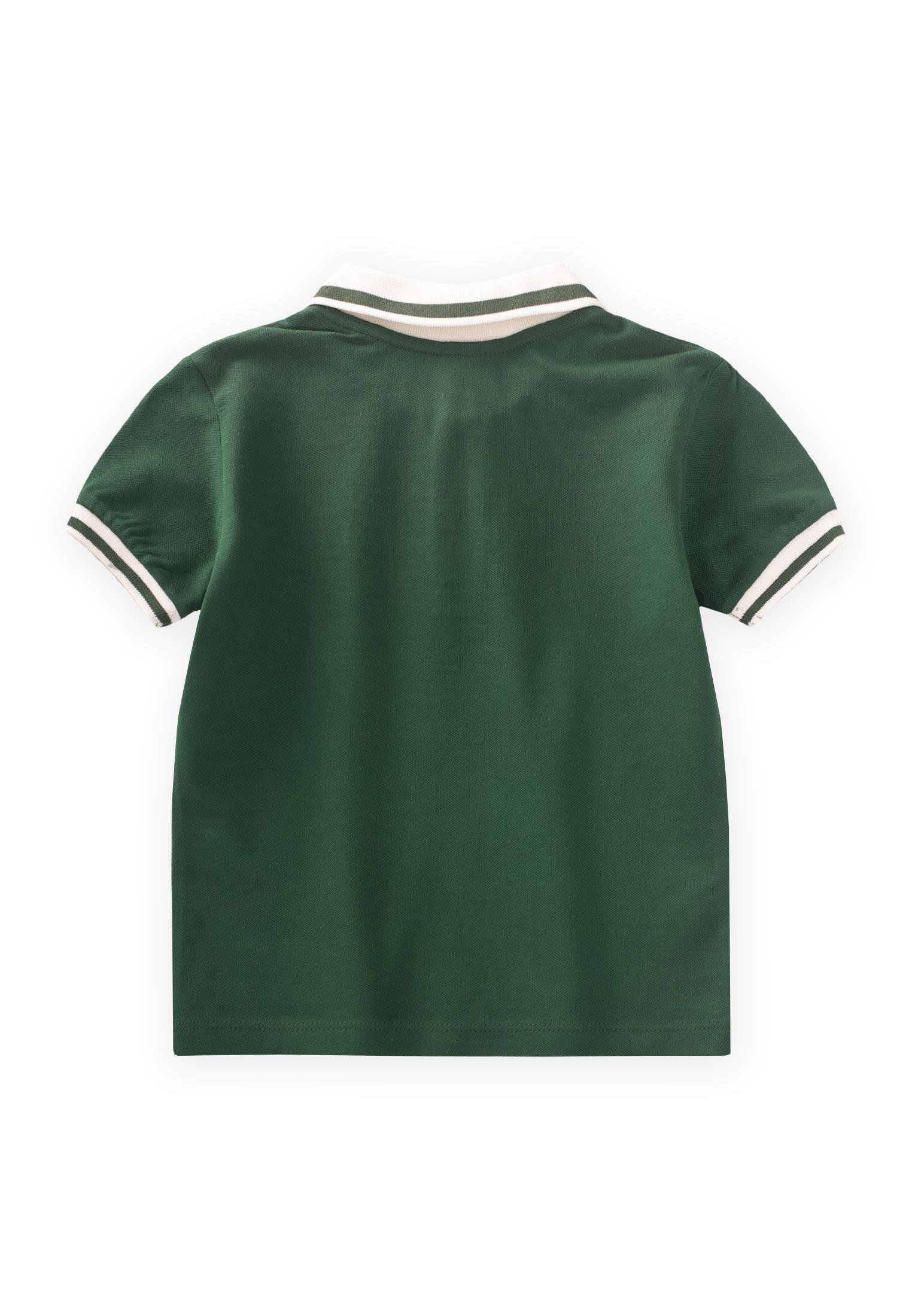 CigitPolo Yaka T-Shırt 2-10 Yaş HAKİ YEŞİL