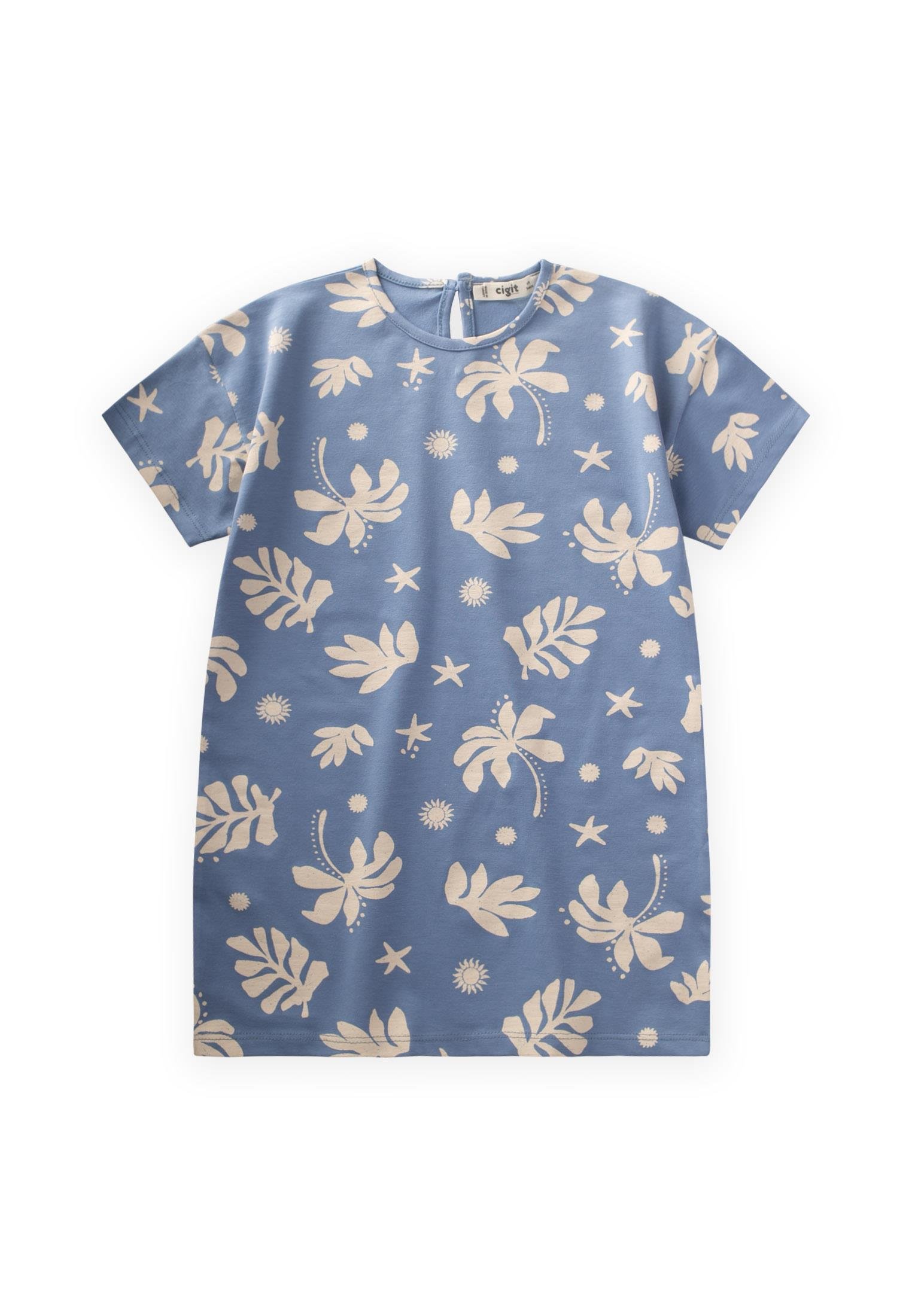 CigitTunik T-Shırt 4-12 Yaş MAVİ