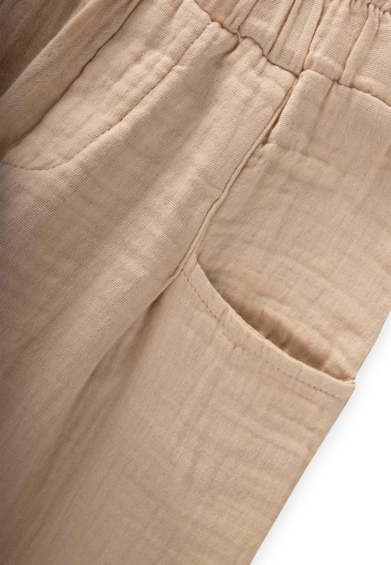 CigitOrganik Müslin Pantolon 2-10 Yaş BEJ