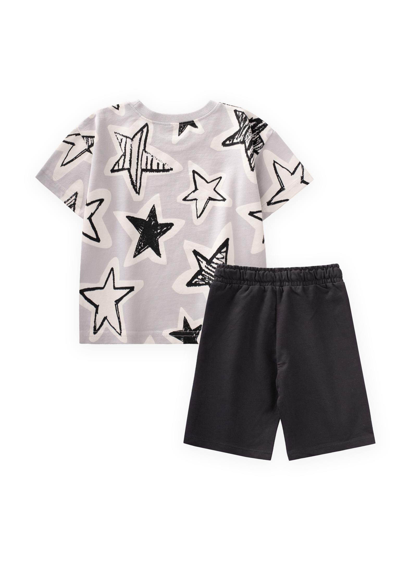 CigitYıldız Desenli Kaprili Takım 2-8 Yaş TAŞ