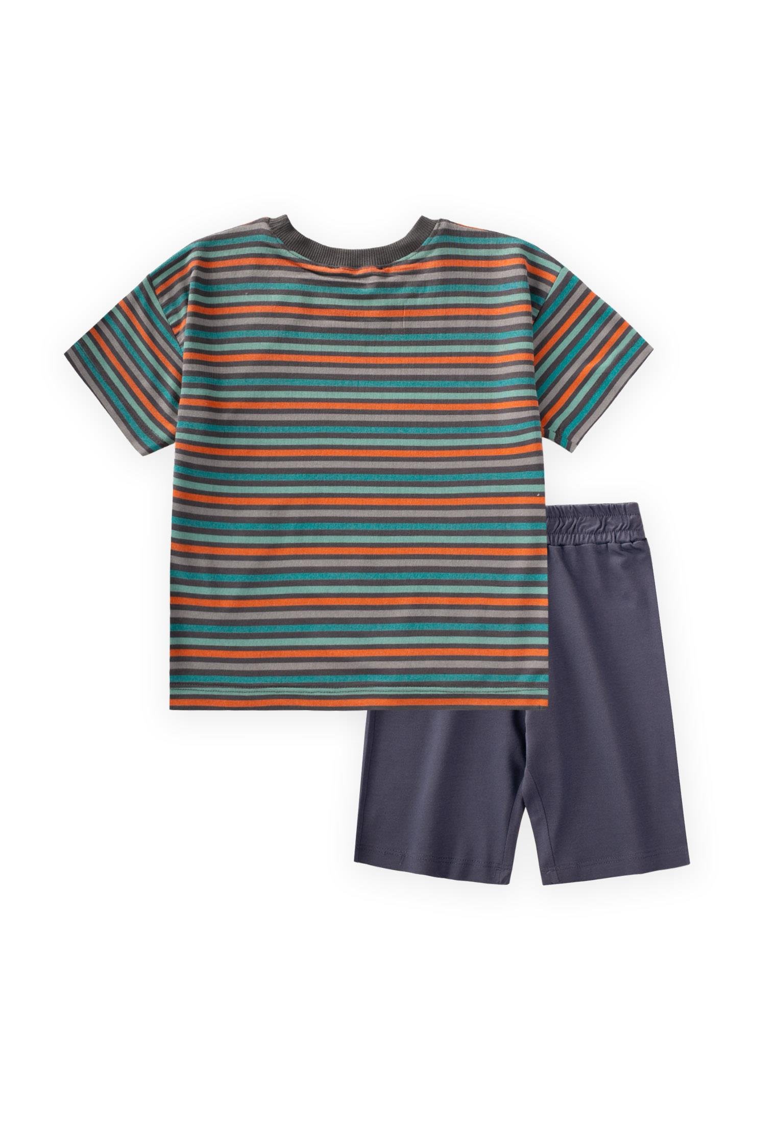 CigitÇizgili Basic Kapri Takım 1-8 Yaş FÜME