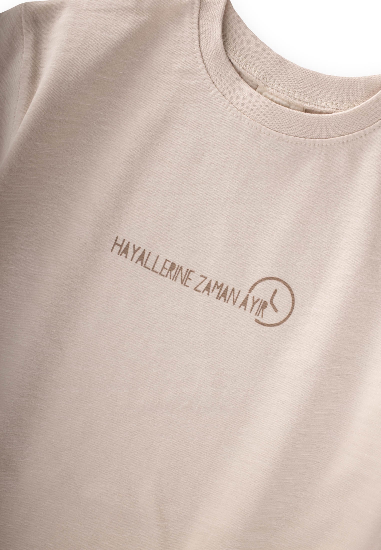 CigitSlogan Baskılı T-Shirt 2-10 Yaş A. BEJ
