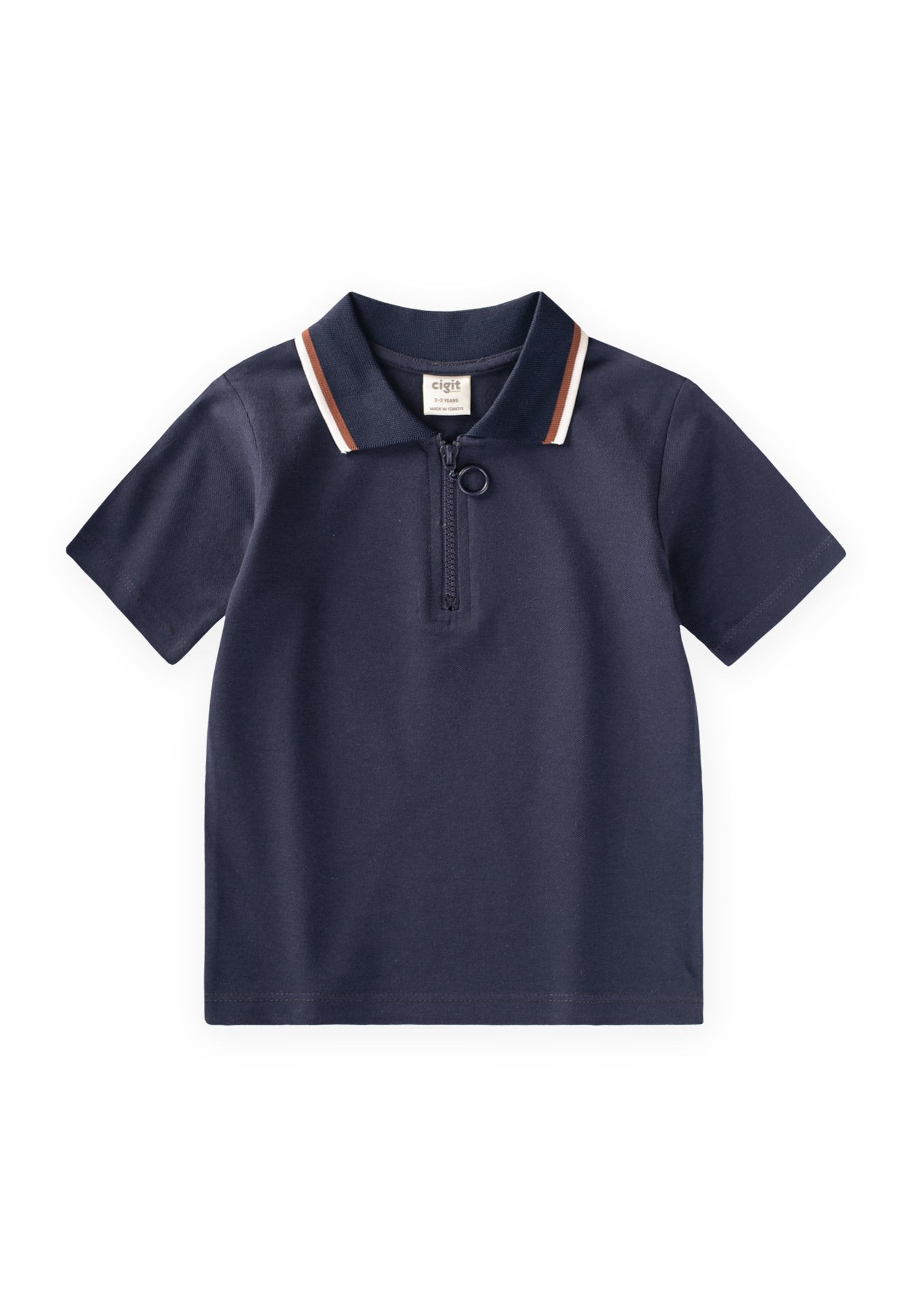 CigitPolo Yaka T-Shirt 2-10 Yaş LACİVERT