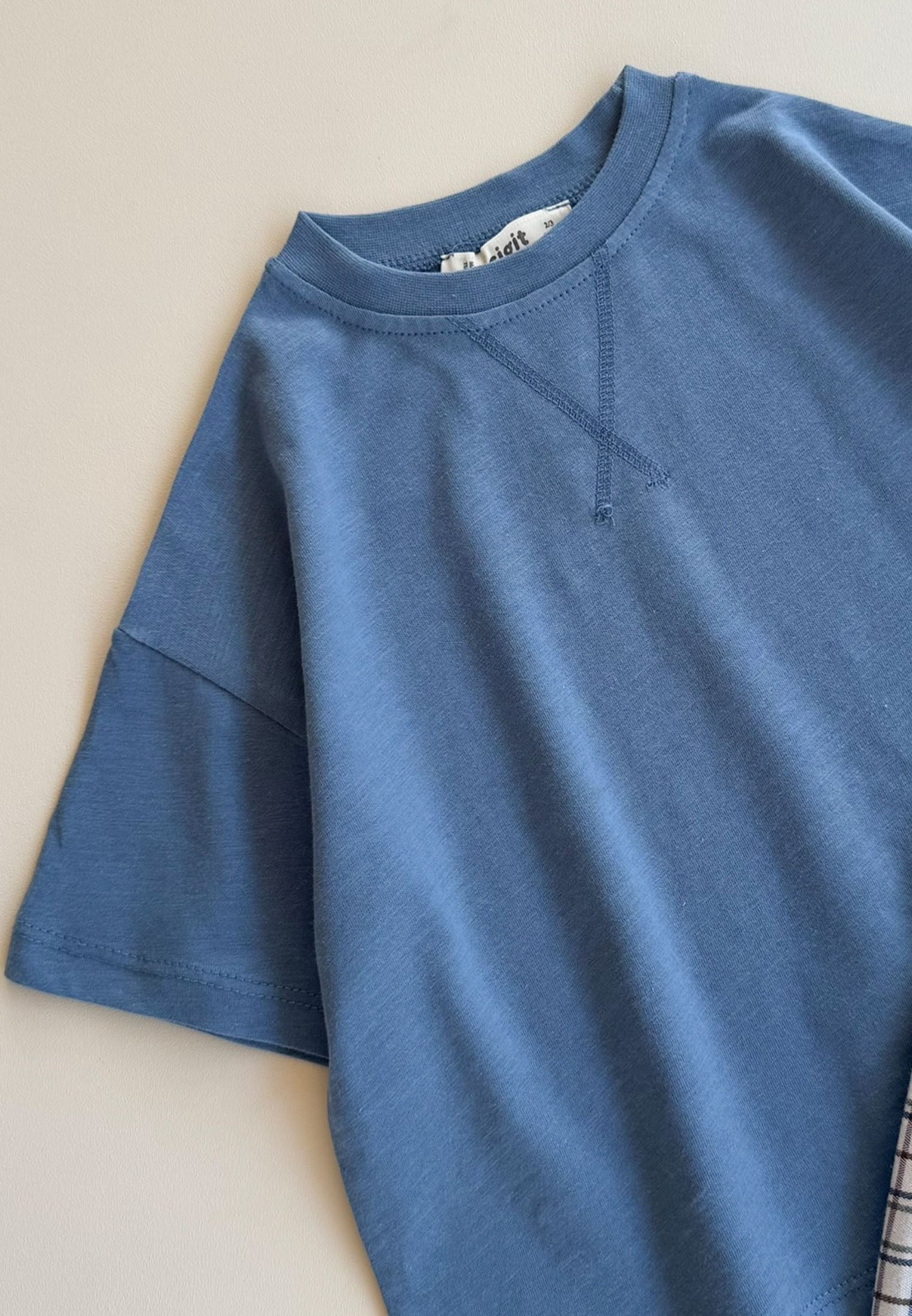 CigitOversize T-Shirt Takım 2-10 Yaş MAVİ