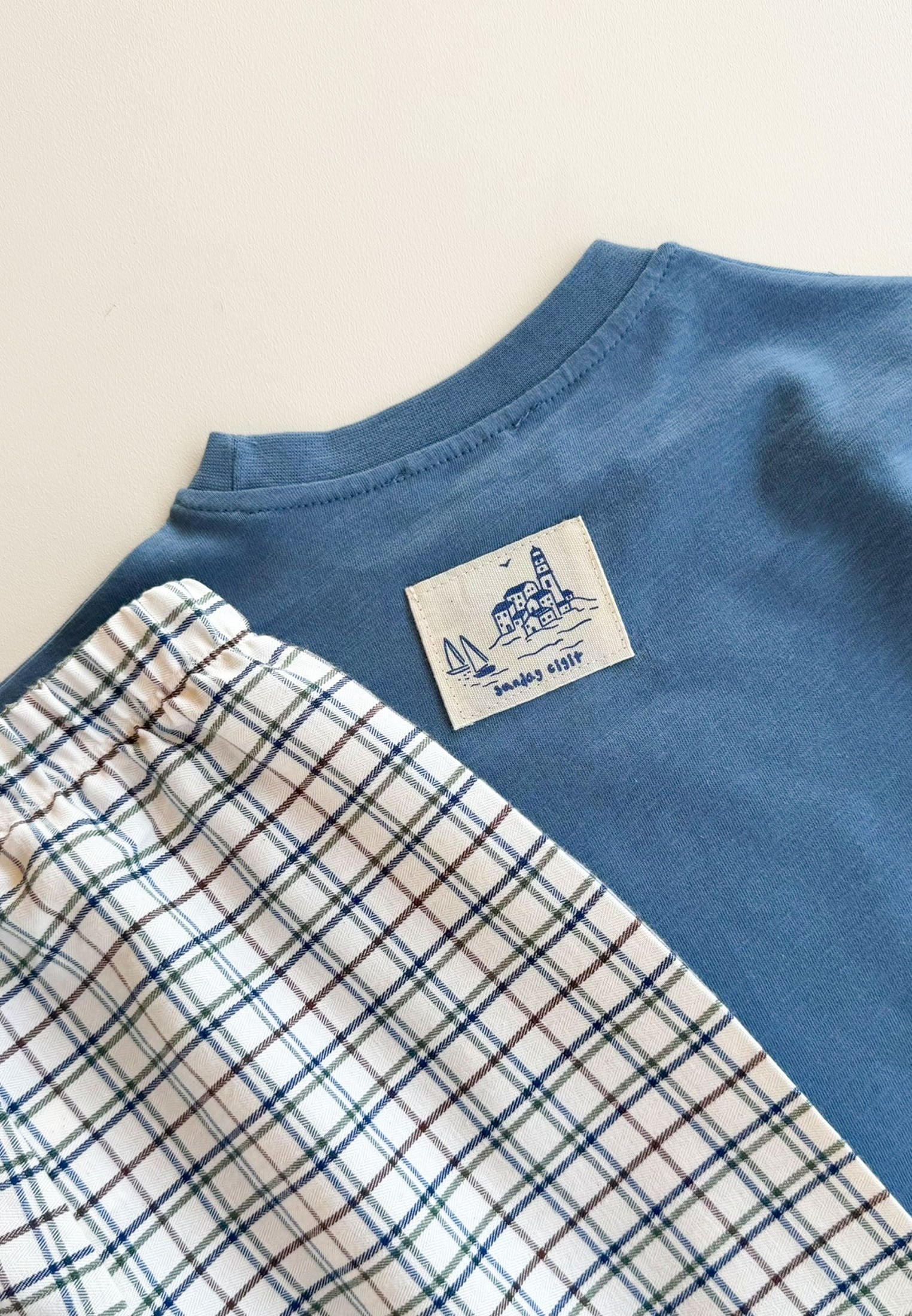 CigitOversize T-Shirt Takım 2-10 Yaş MAVİ