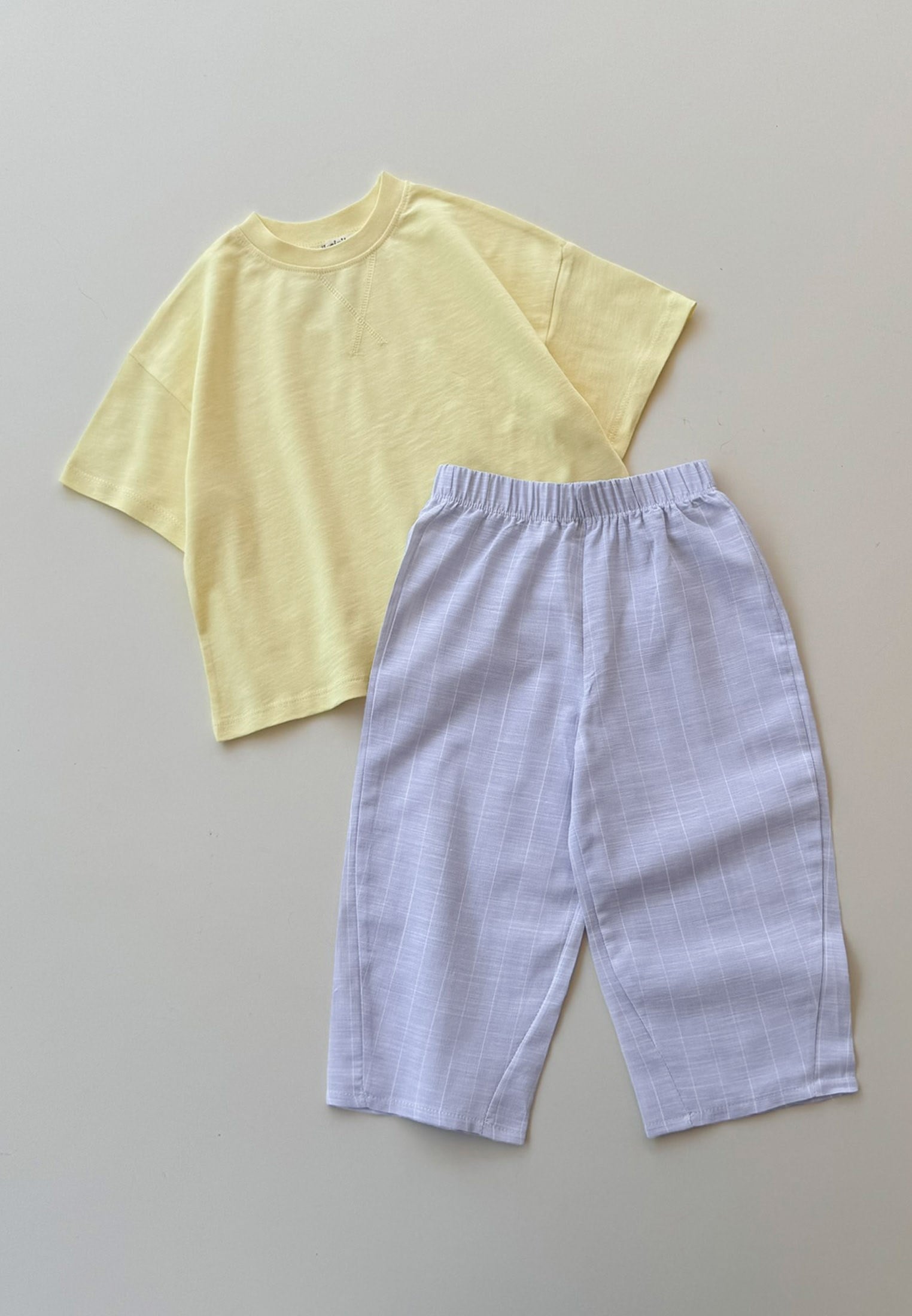 CigitOversize T-Shirt Takım 2-10 Yaş SARI