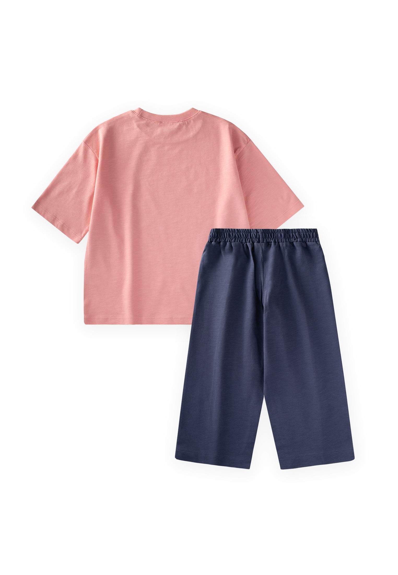 CigitDüşük Kol T-Shirt Takım 5-12 Yaş PEMBE