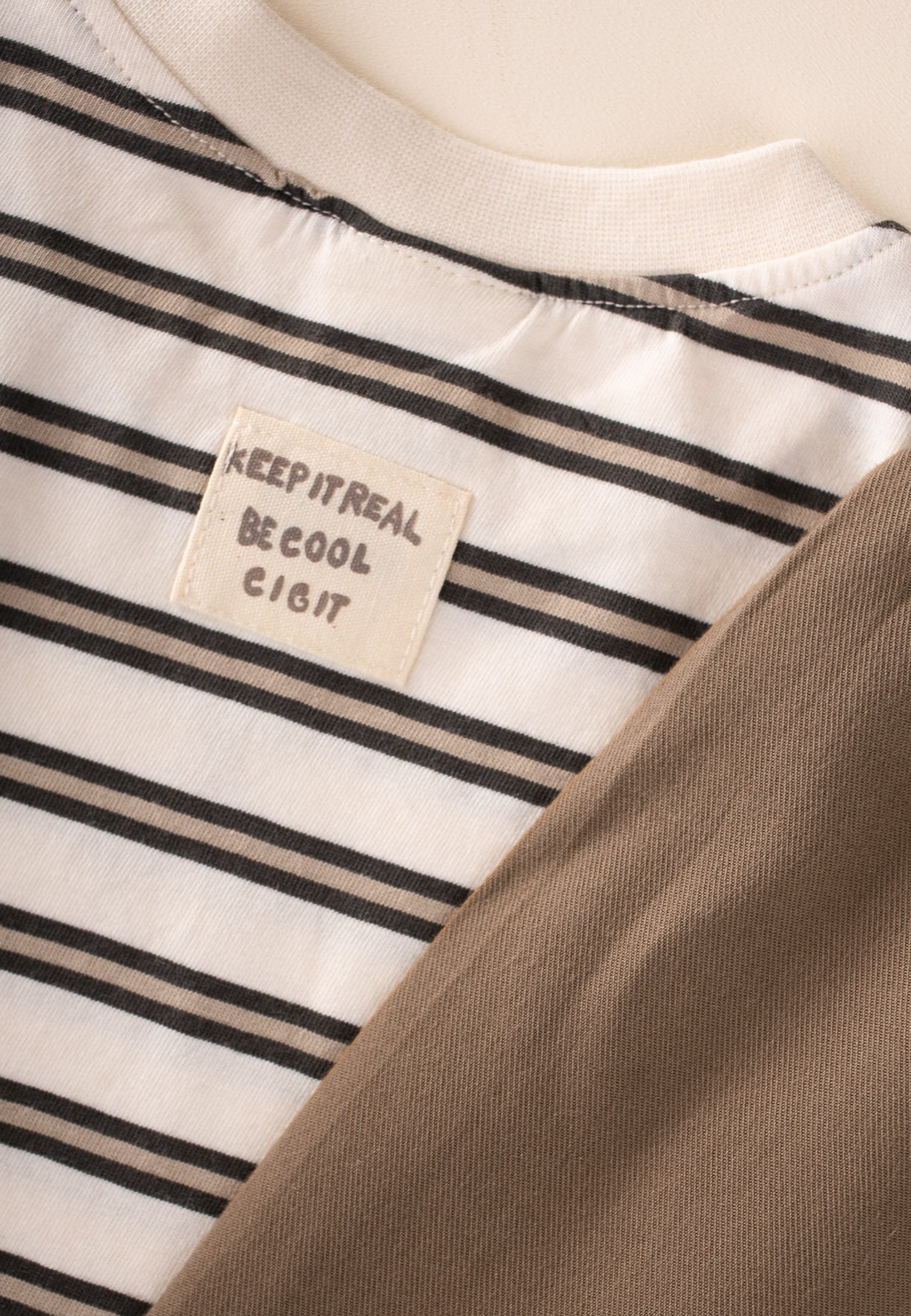 CigitOversize T-Shirt  Geniş Kesim Pantolon Takım 2-10 Yaş ANTRASİT ÇİZGİLİ