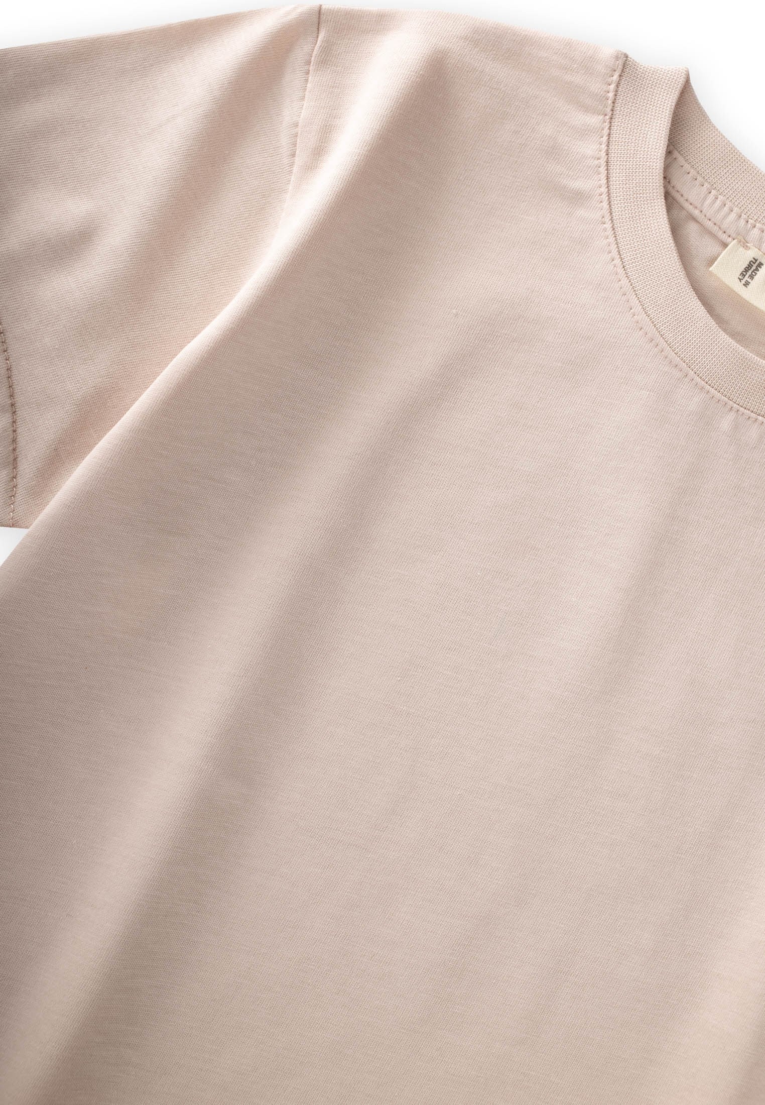 CigitEtiket Detaylı T-Shirt 2-10 Yaş KUM