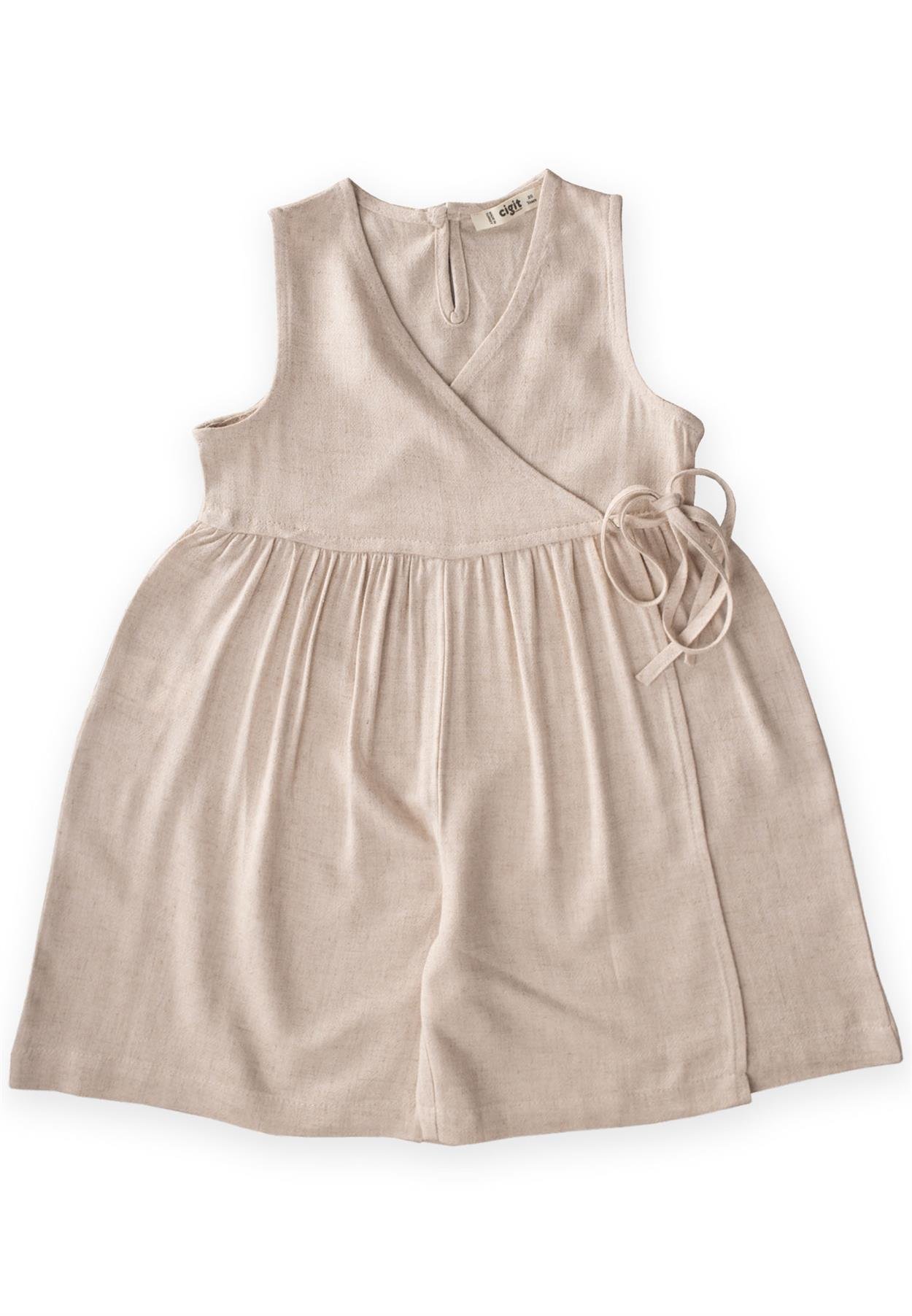 CigitSarh Anvelop Elbise 2-7 Yaş Nature