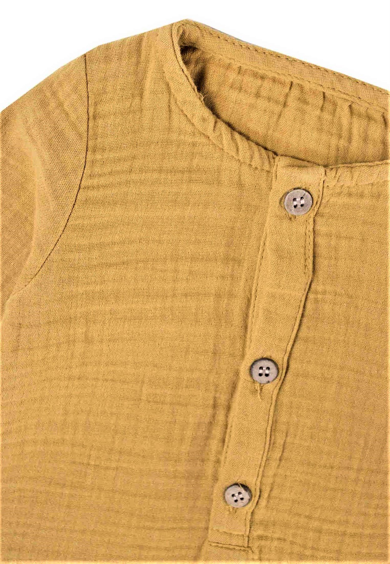70783 - 5006CigitBohem Müslin Tulum 0-4 Yaş HARDAL SARI