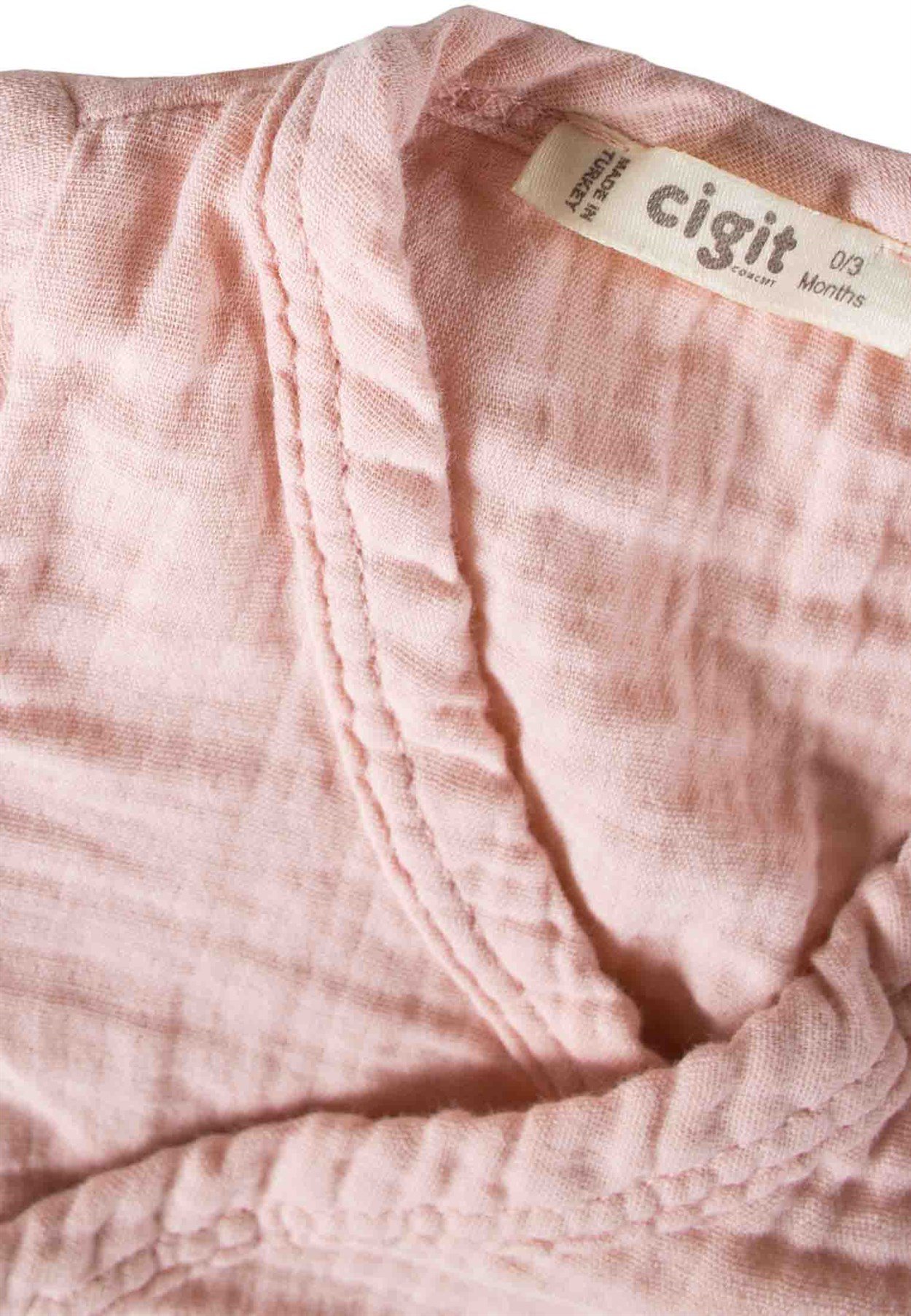 70846 - 5002CigitKruvaze Yaka Tulum 0-12 Ay PUDRA PEMBE
