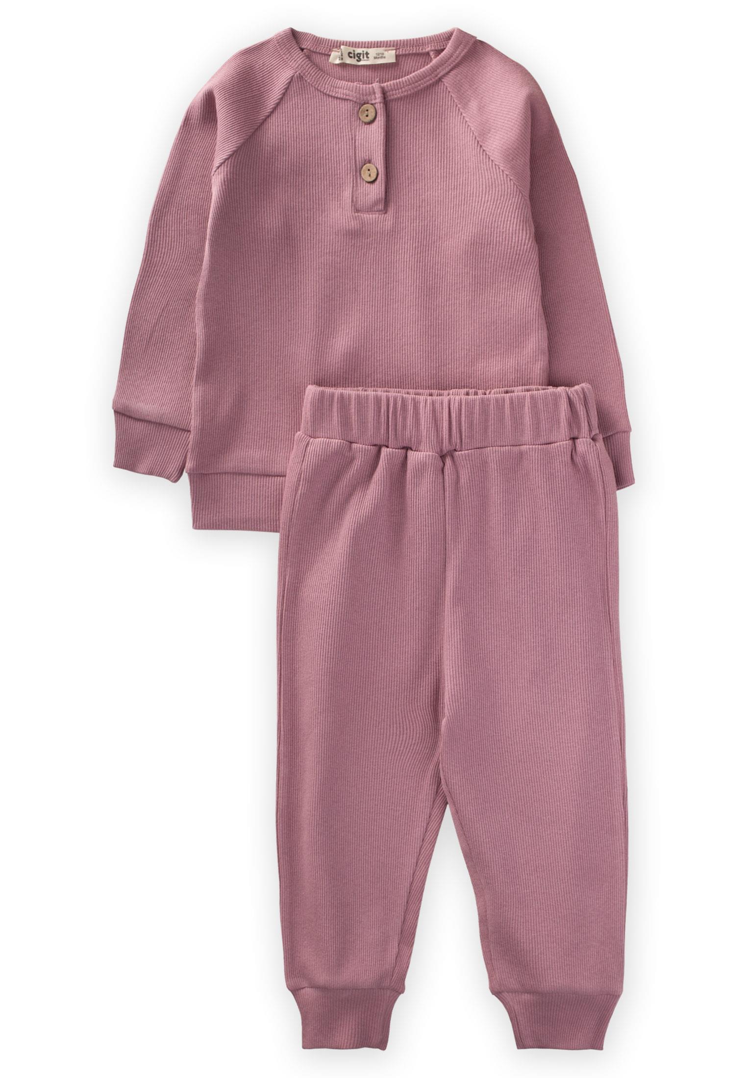 CigitR. Kol Patlı Erkek Basıc Takım 1-6 Yaş LEYLAK