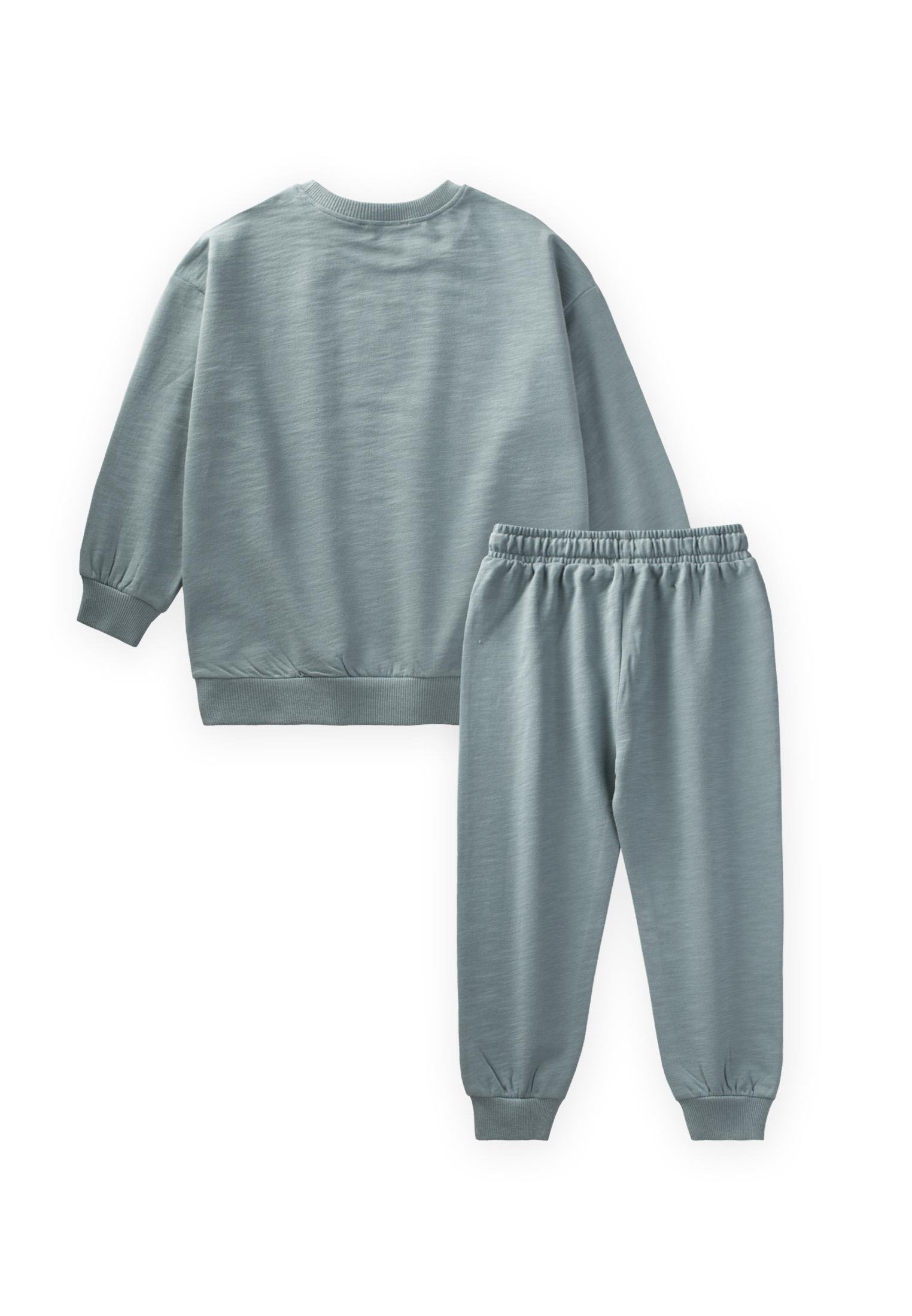 CigitBasıc Sweatshırt Takım 3-8 Yaş ÇAĞLA YEŞİLİ