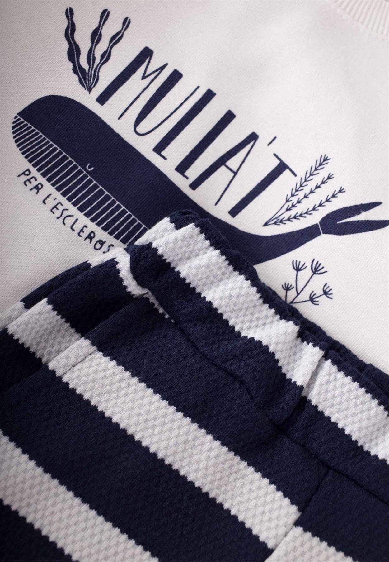 CigitYunus Desenli Sweatshırt Takım 2-6 Yaş EKRU