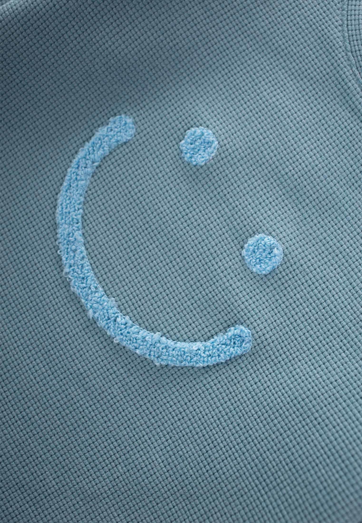 CigitSmile Süzene Nakışlı Waffle Mevsimlik T-Shırt 2-10 Yaş AGUA
