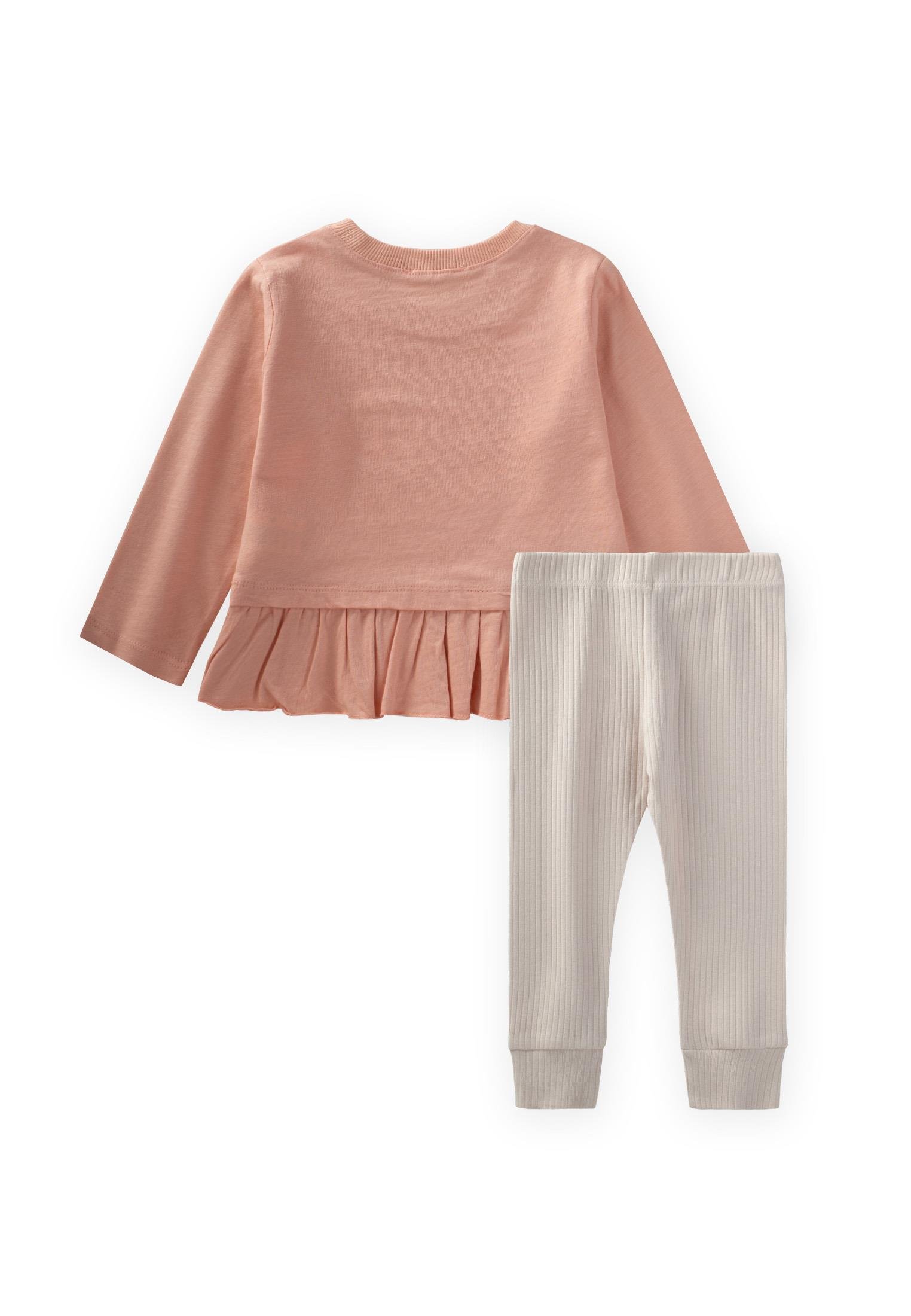 CigitTavşan Baskılı Eteği Fırfırlı Taytlı Takım 1-6 Yaş YAVRUAĞZI