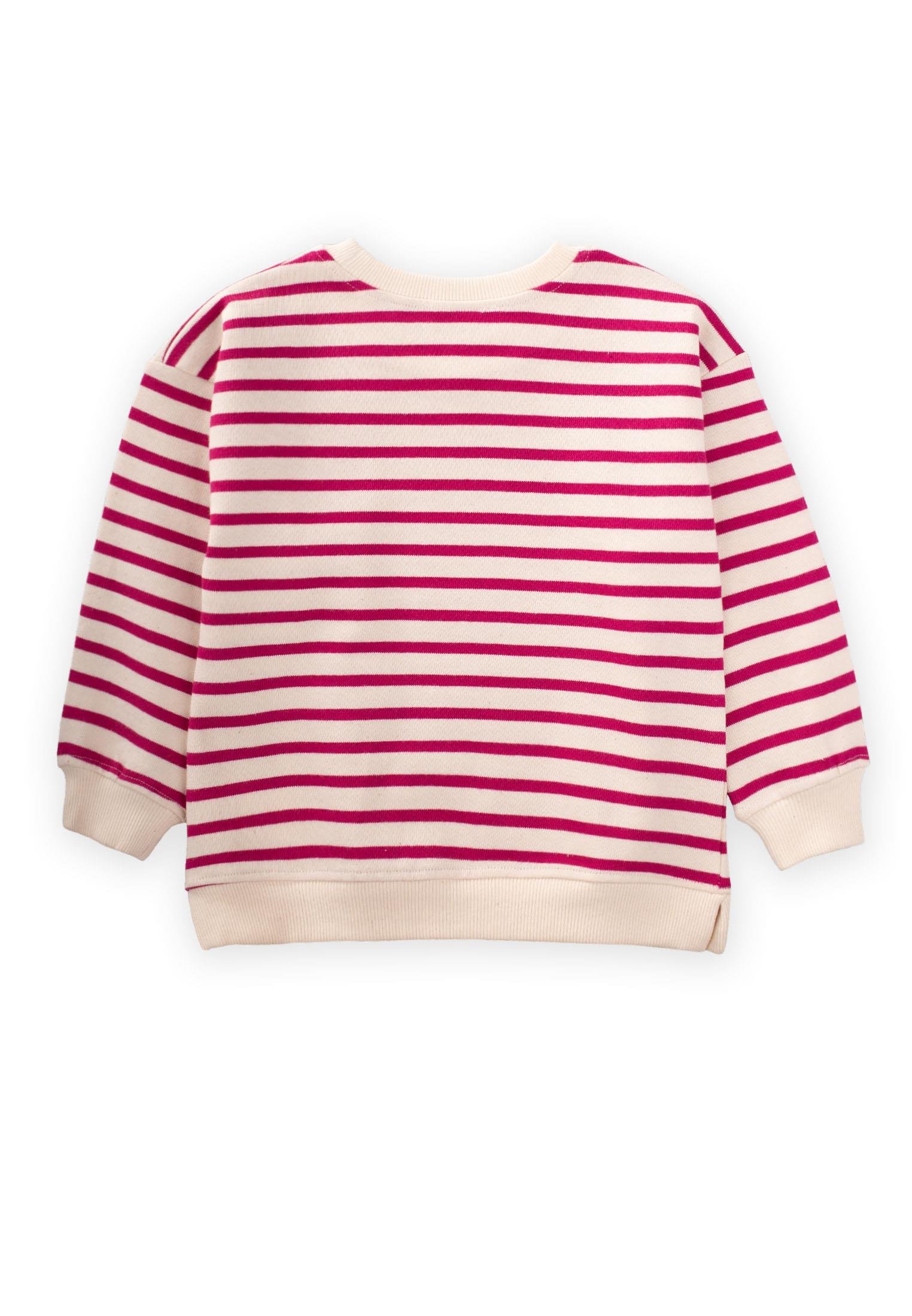 CigitÇizgili Karyoka Detaylı Mevsimlik Sweat 2-12 Yaş FUŞYA