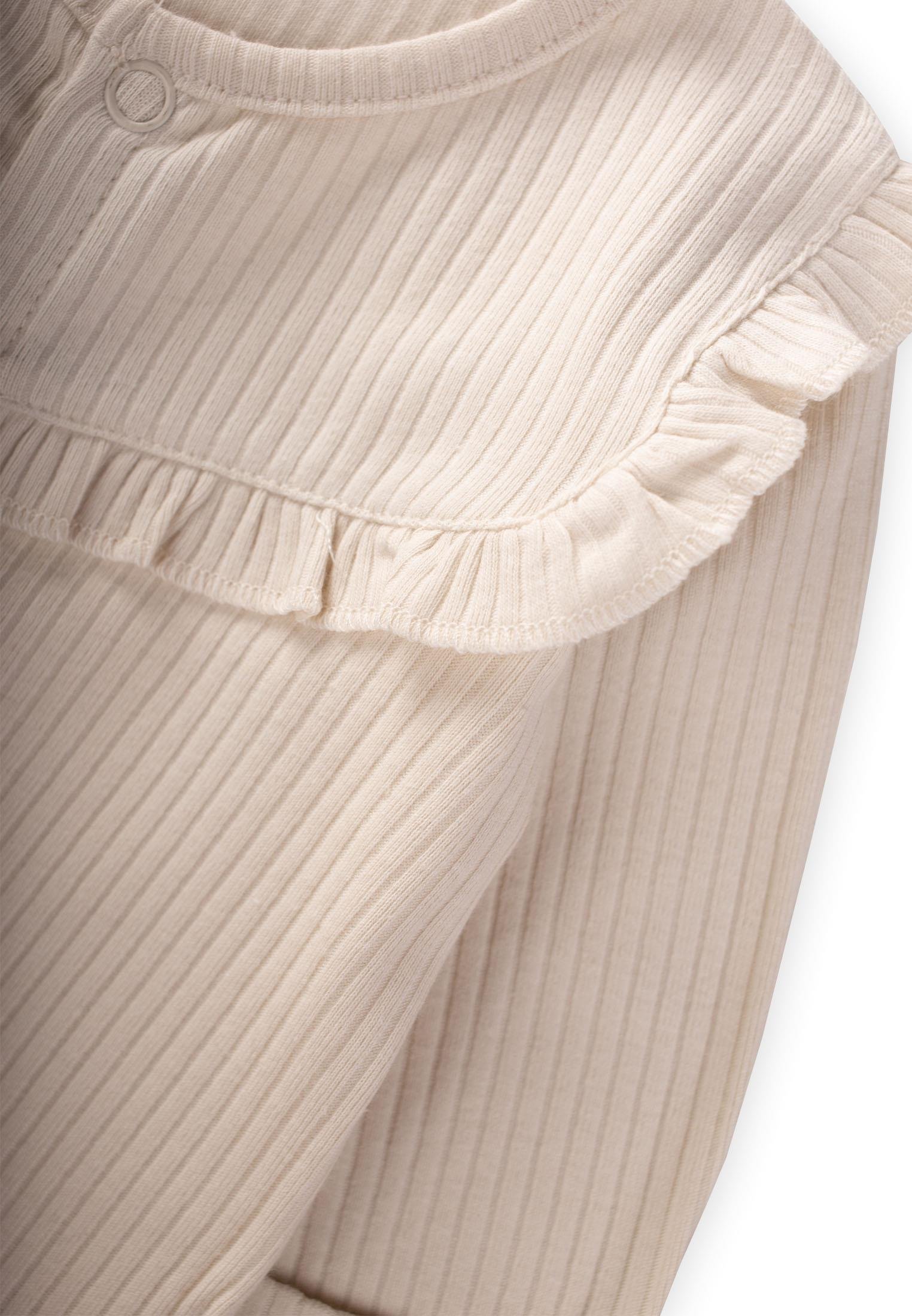 CigitRobası Fırfırlı Ayaklı Fitilli Tulum 0-6 Ay A. BEJ