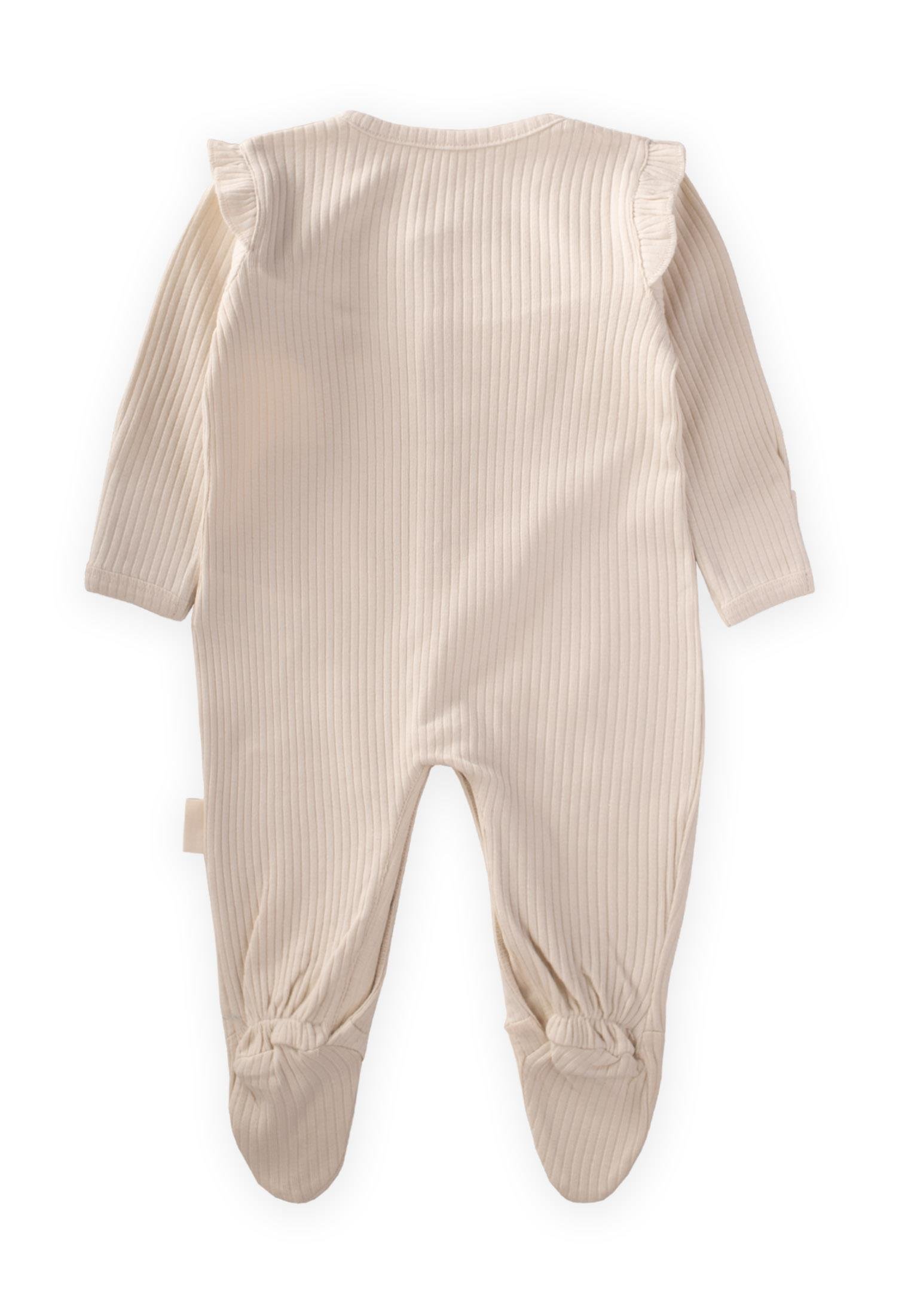 CigitRobası Fırfırlı Ayaklı Fitilli Tulum 0-6 Ay A. BEJ