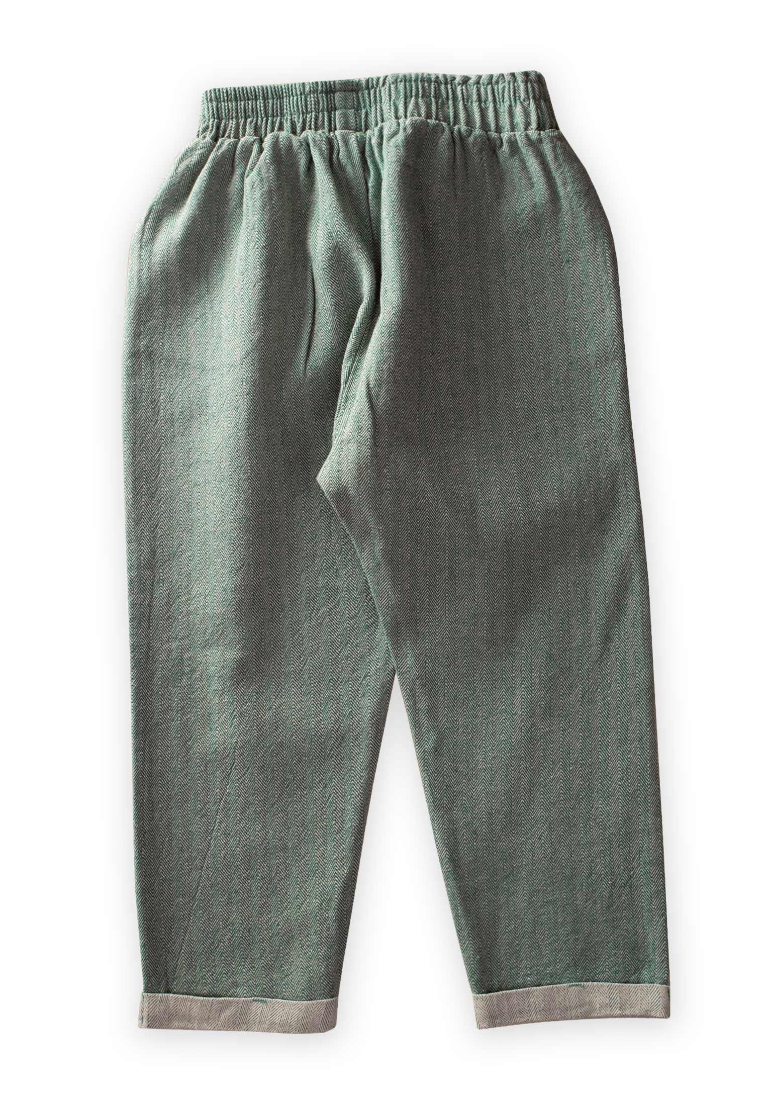CigitHasır Desen Pantolon 2-7 Yaş YEŞİL