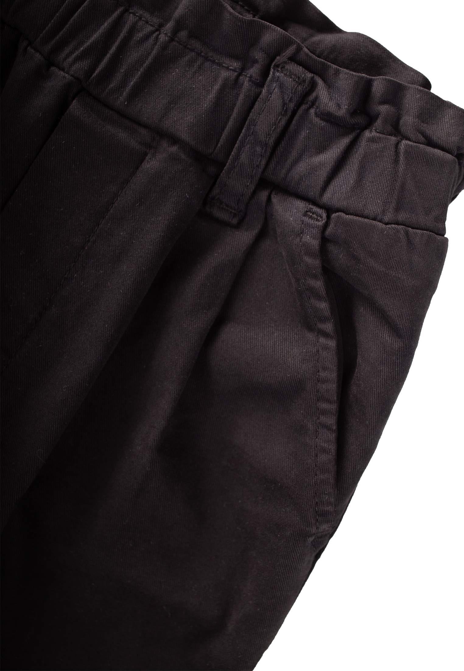 CigitBeli Fırfırlı Canvas Pantolon 2-10 Yaş SİYAH