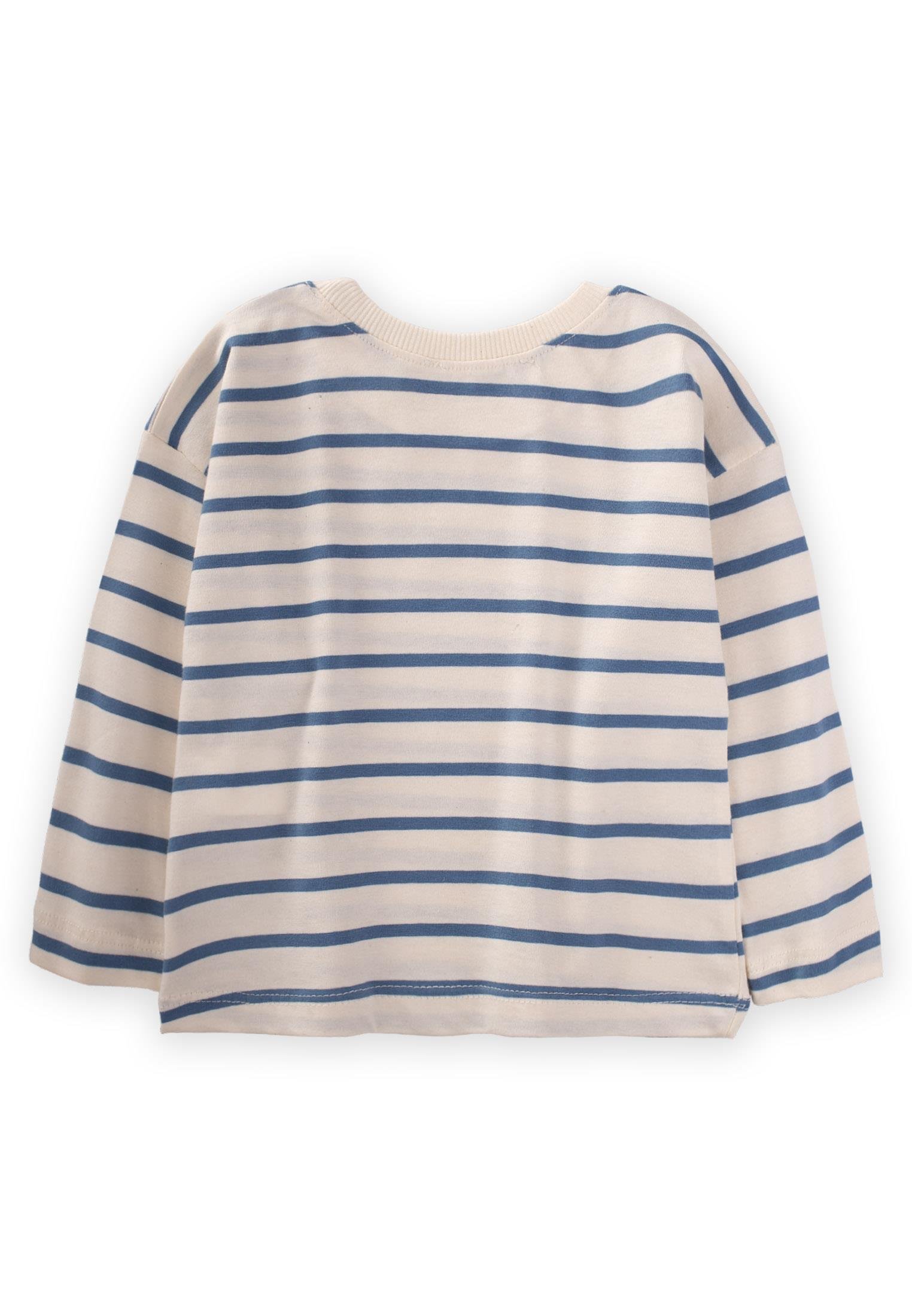 CigitÇizgili Mevsimlik T-Shırt 1-10 Yaş İNDİGO MAVİ