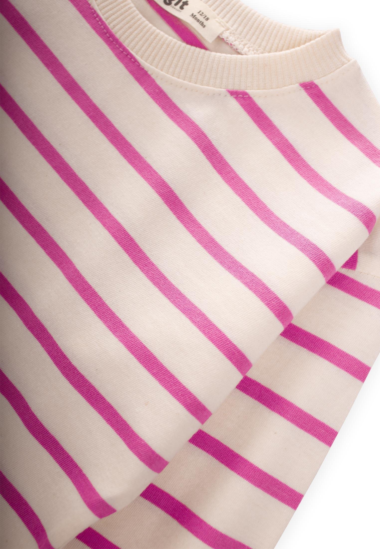 CigitÇizgili Mevsimlik T-Shırt 1-10 Yaş FUŞYA